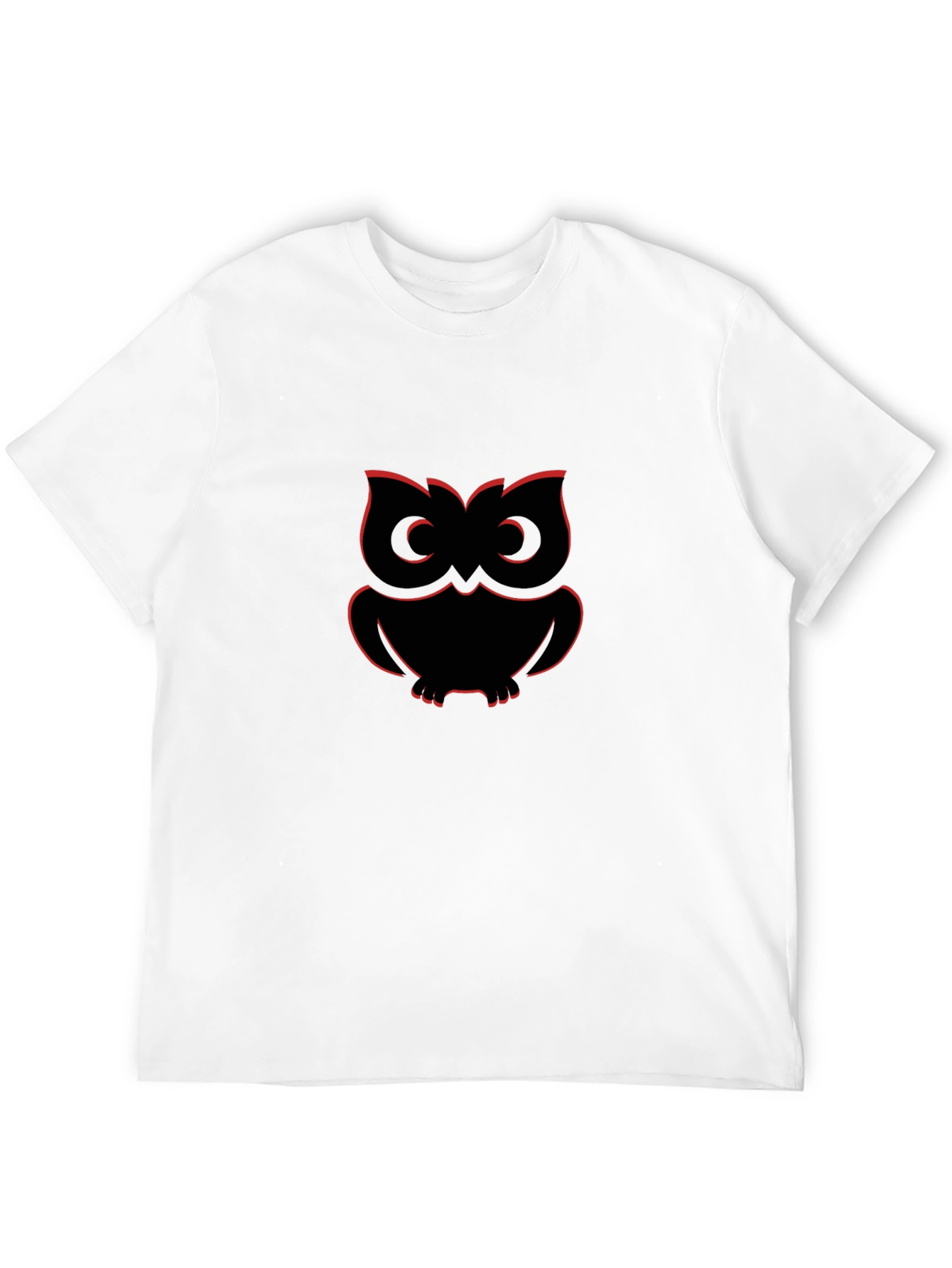 Cool Owl Graphic Tee - Black