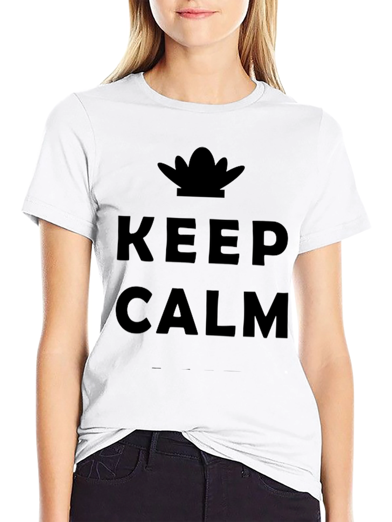 Keep Calm Graphic Print T-Shirt