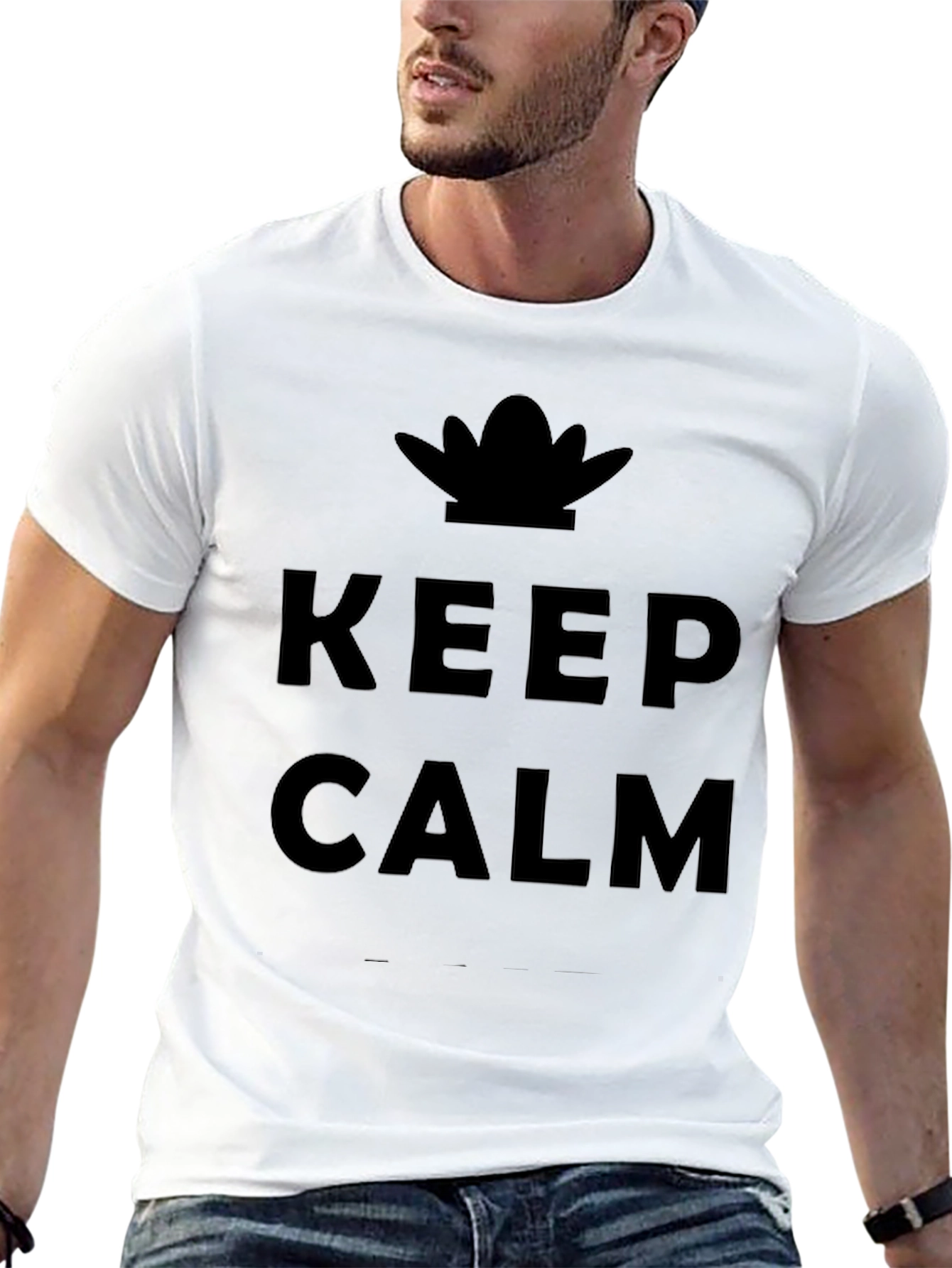 Keep Calm Graphic Print T-Shirt