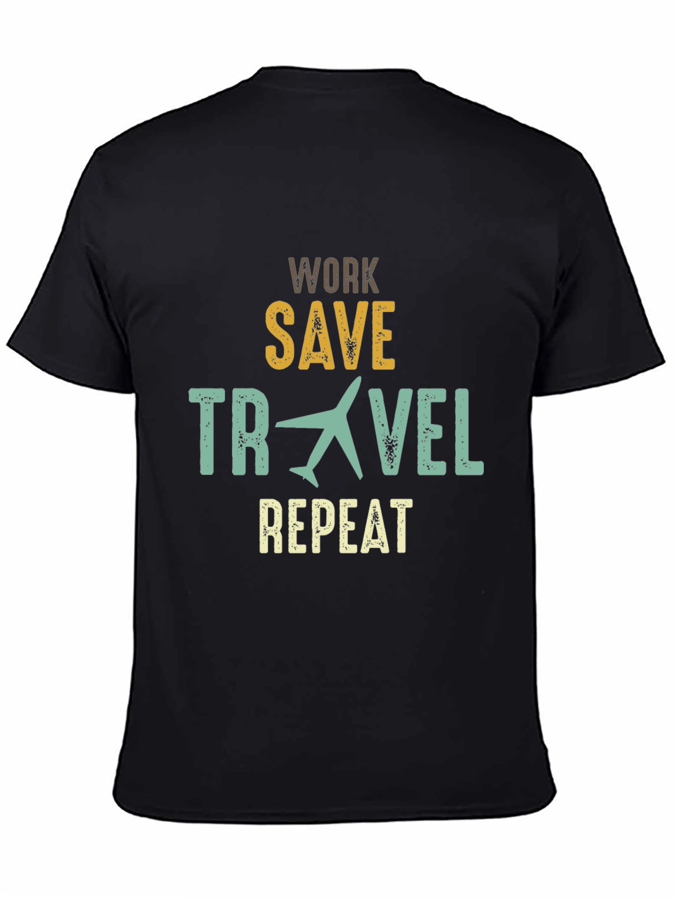 Work Save Travel Repeat Graphic T-Shirt