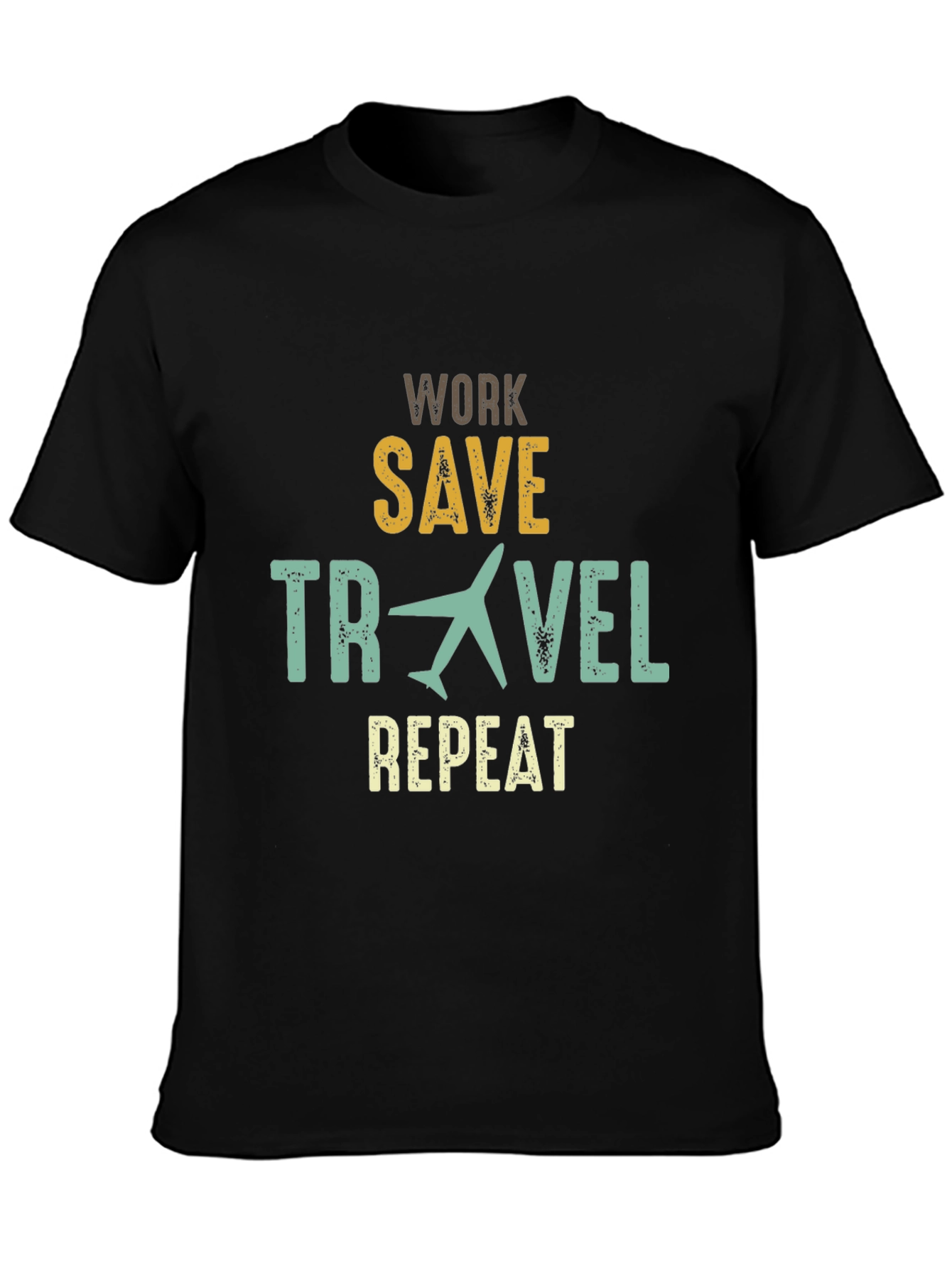 Work Save Travel Repeat Graphic T-Shirt