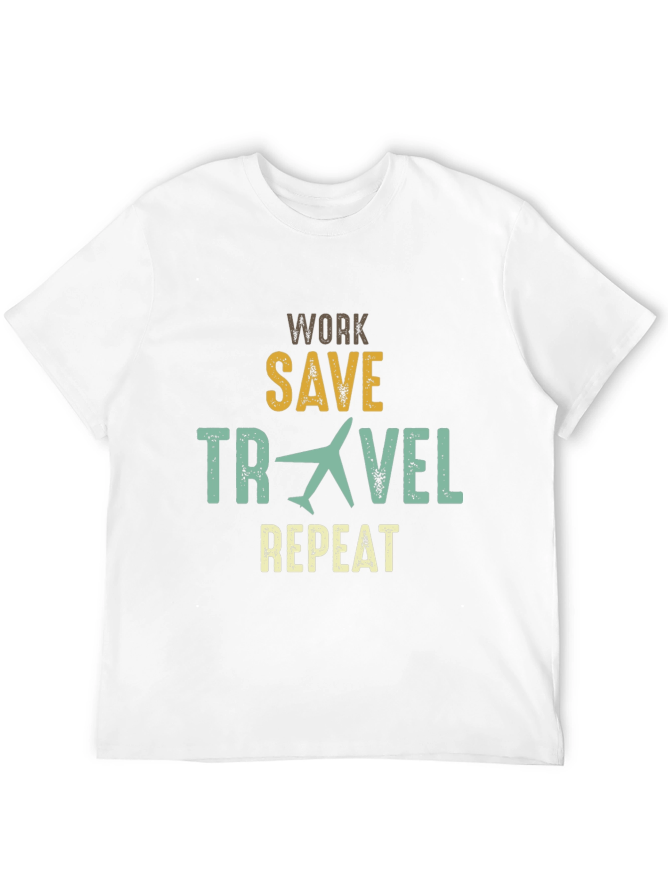 Work Save Travel Repeat Graphic T-Shirt
