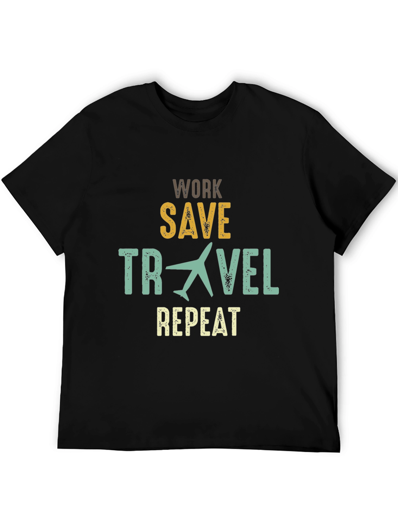 Work Save Travel Repeat Graphic T-Shirt
