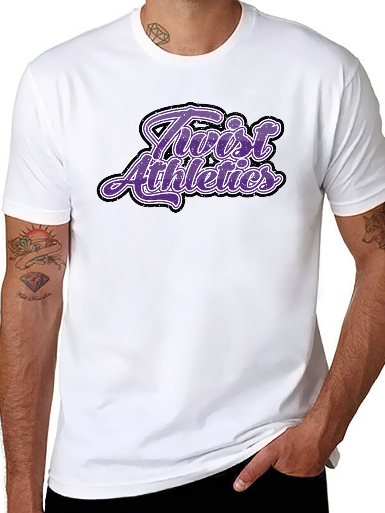 Twist Athletics Black Graphic Tee Shirt