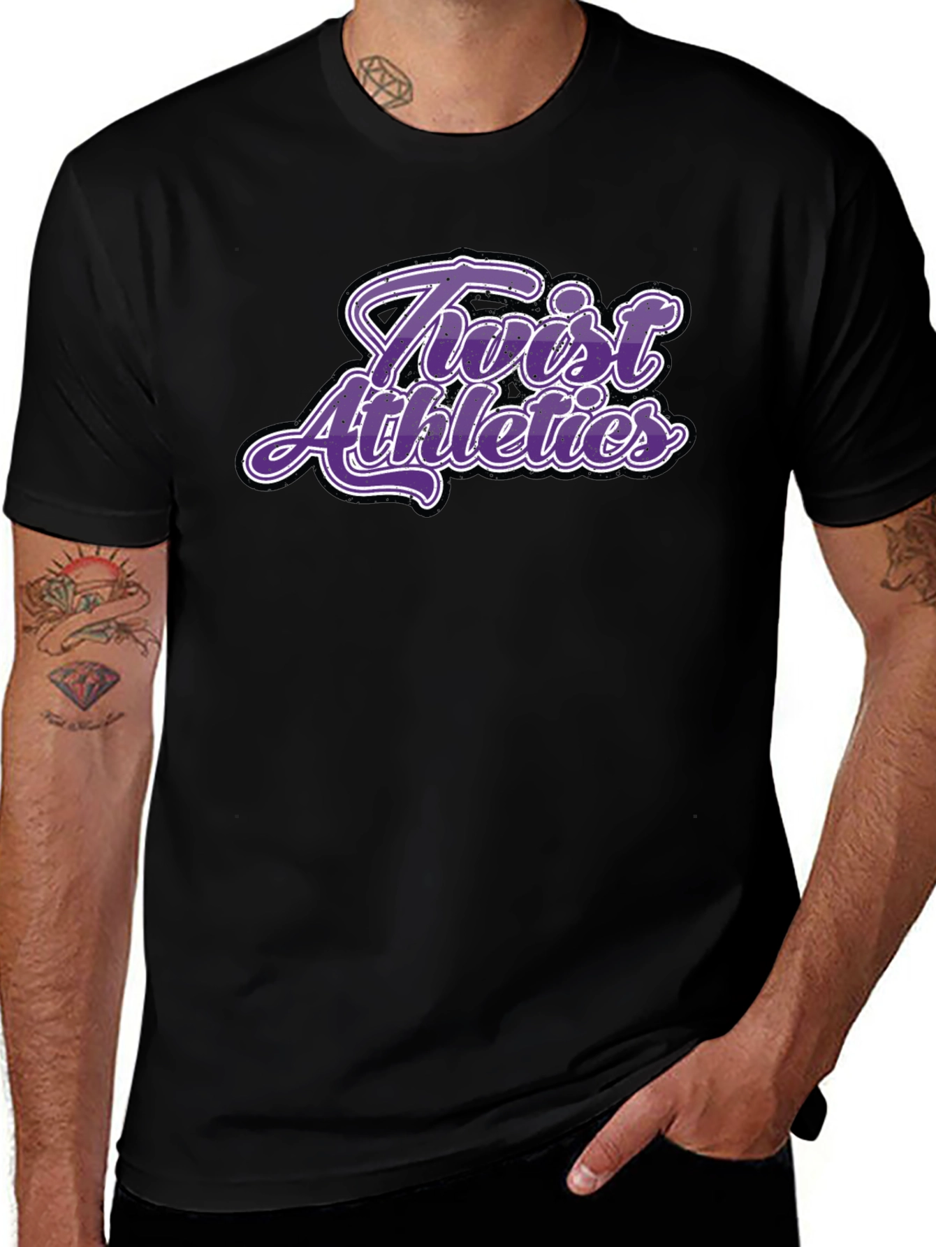 Twist Athletics Black Graphic Tee Shirt