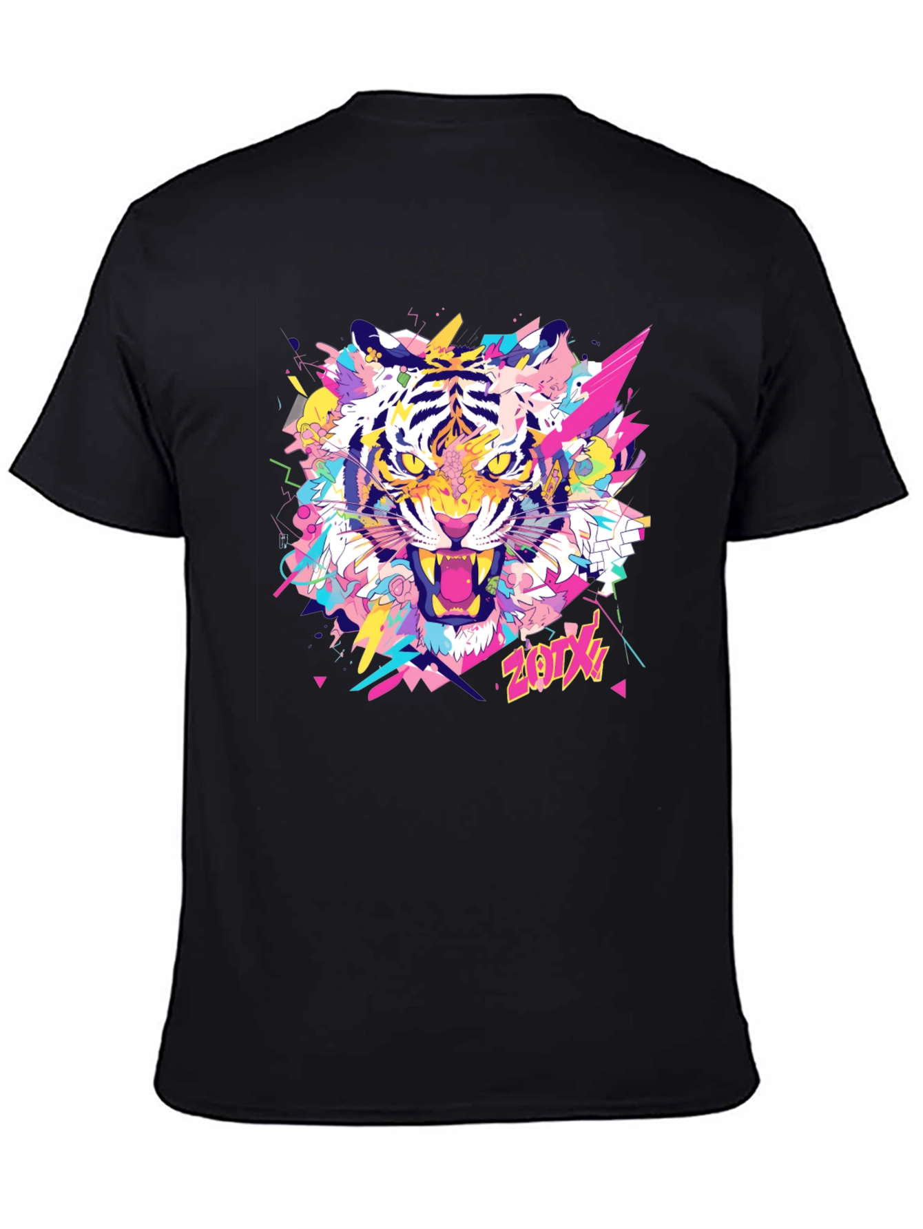 Bold Tiger Graphic Tee - Mens Black T-Shirt