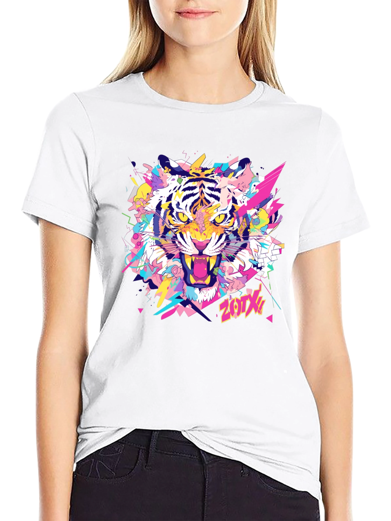 Bold Tiger Graphic Tee - Mens Black T-Shirt