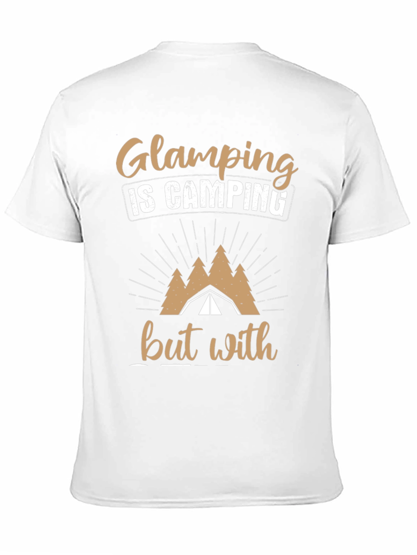 Glamping is Camping T-Shirt - Black Cotton Tee