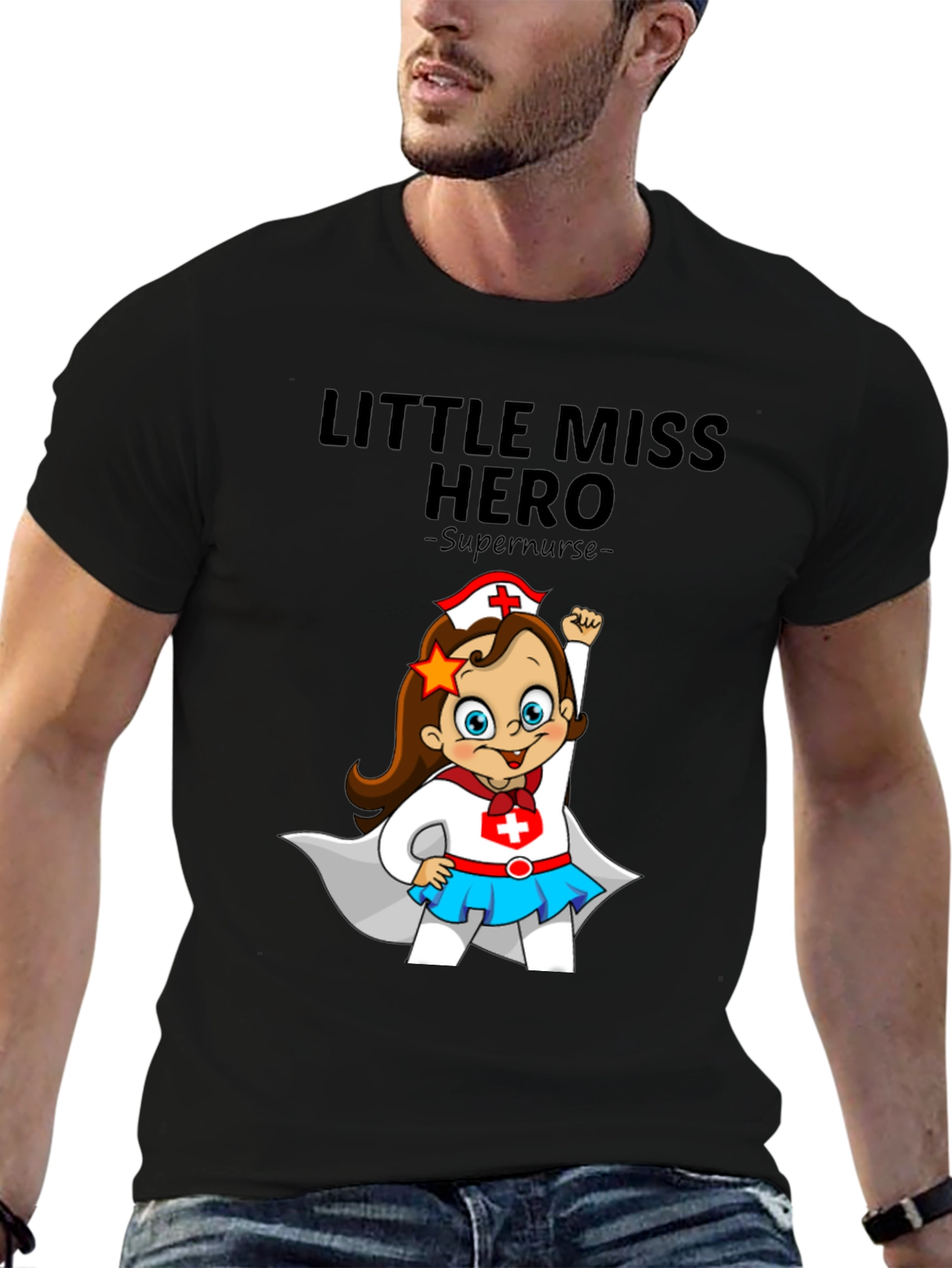 Little Miss Hero Supernurse Graphic Tee