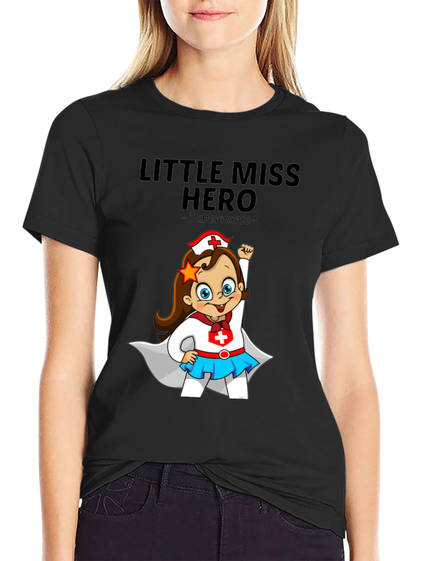 Little Miss Hero Supernurse Graphic Tee