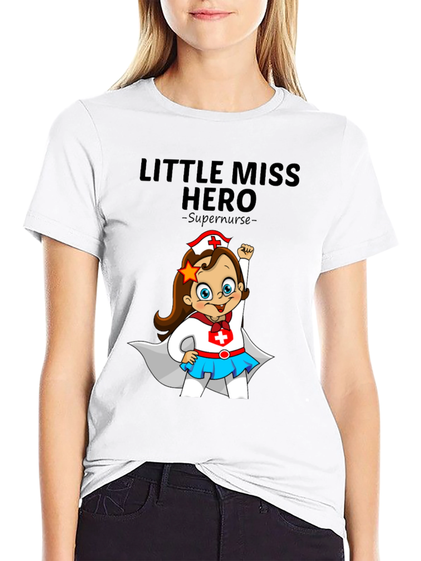 Little Miss Hero Supernurse Graphic Tee