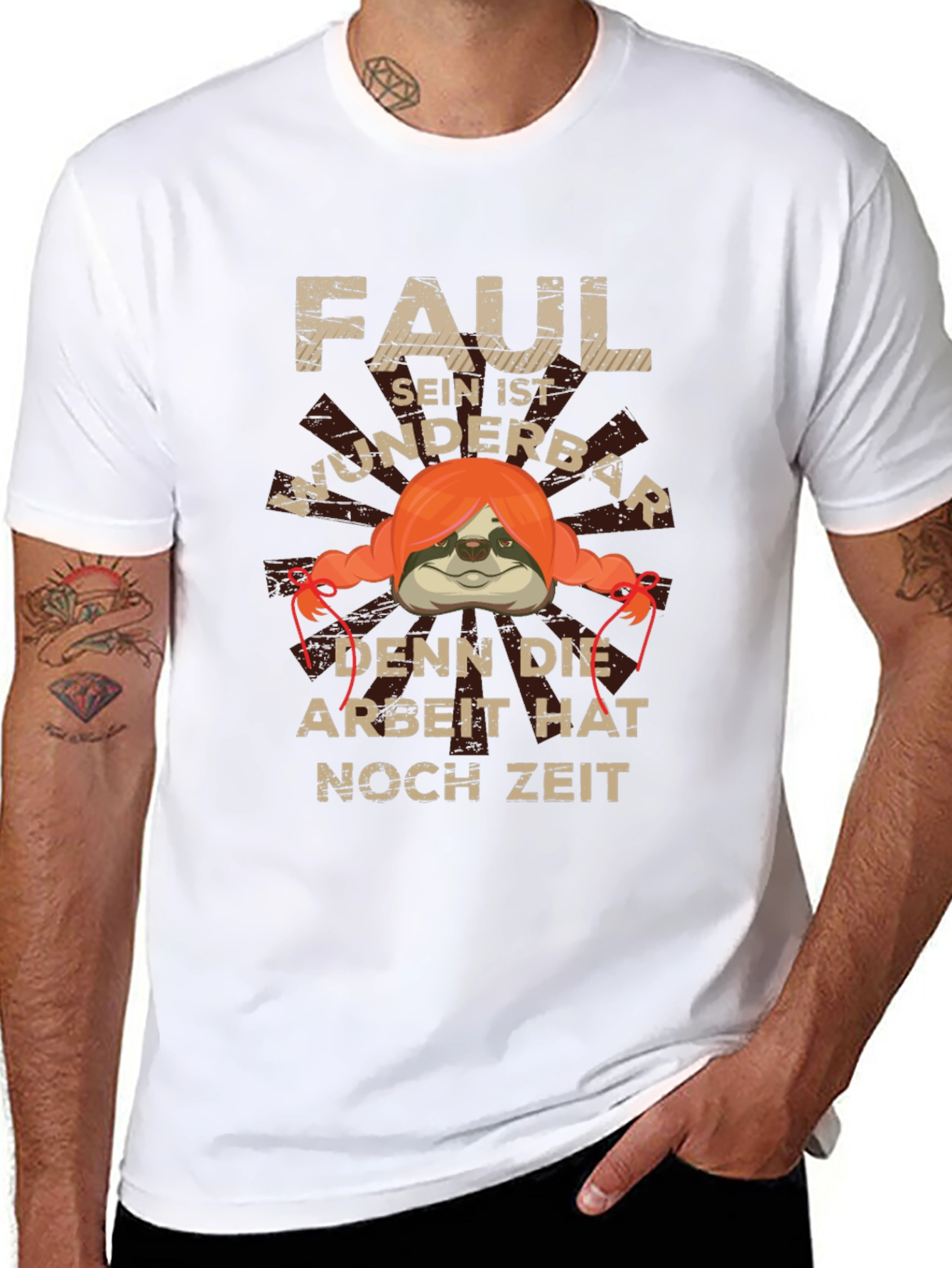 Funny Lazy Sloth Graphic T-Shirt