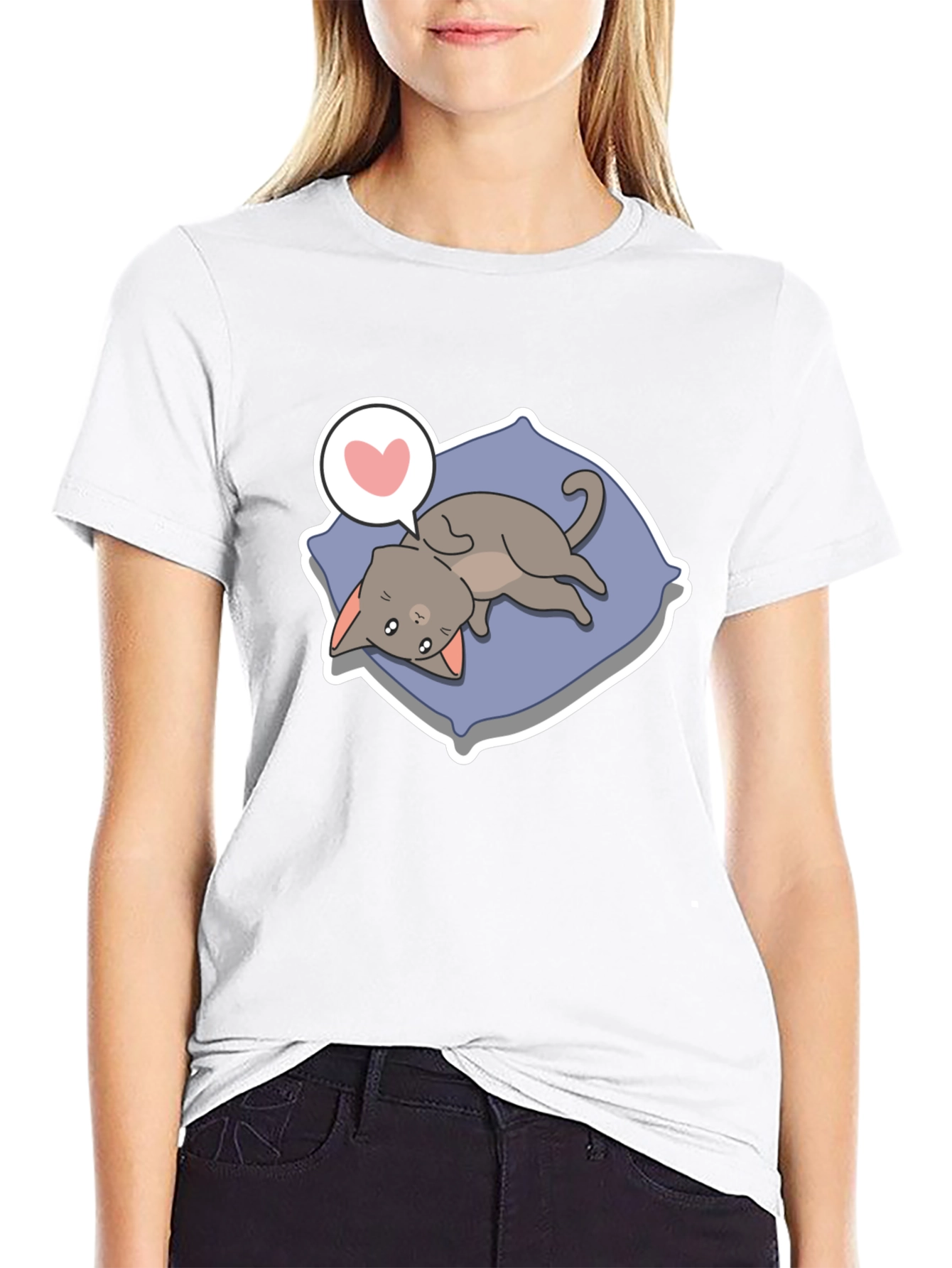 Cute Cartoon Cat T-Shirt