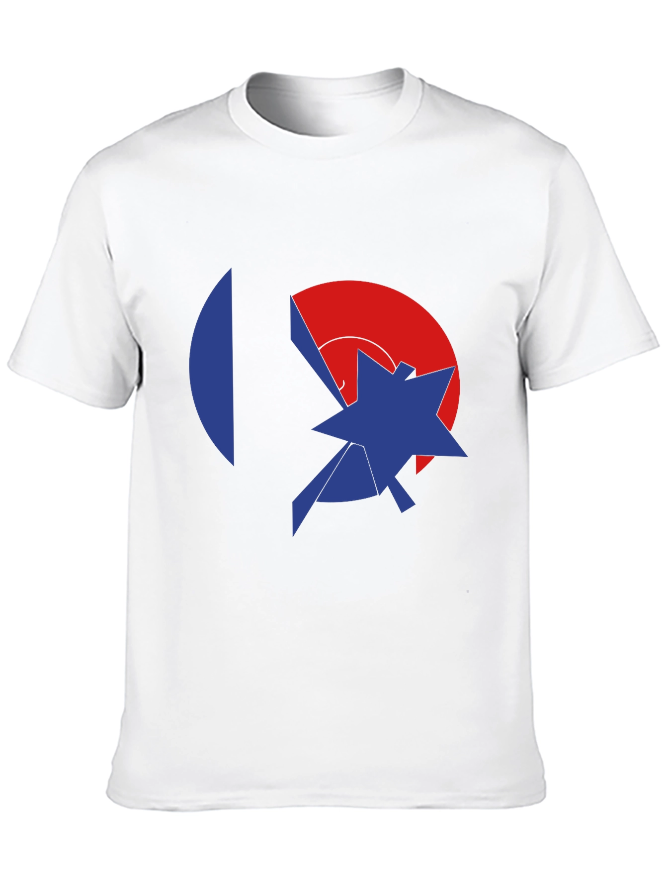 Abstract Graphic Black Tee - Modern Casual Style