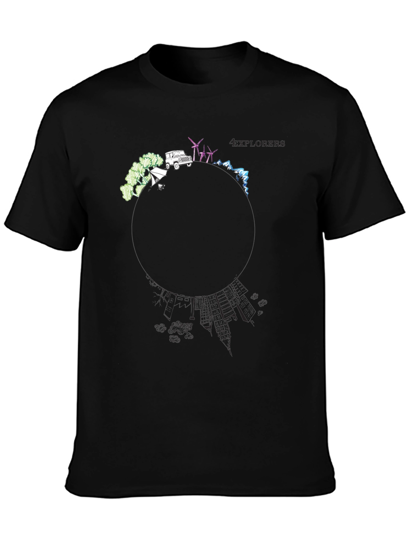Explorers Graphic T-Shirt - Black Adventure Tee