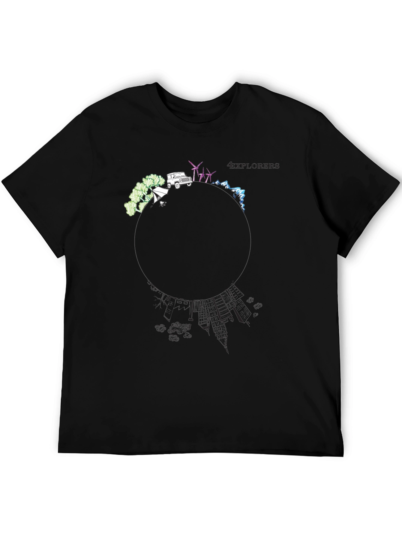 Explorers Graphic T-Shirt - Black Adventure Tee