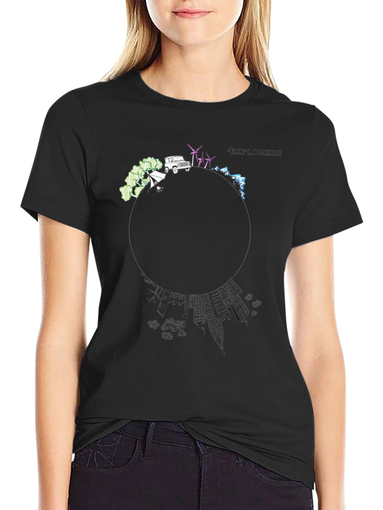 Explorers Graphic T-Shirt - Black Adventure Tee