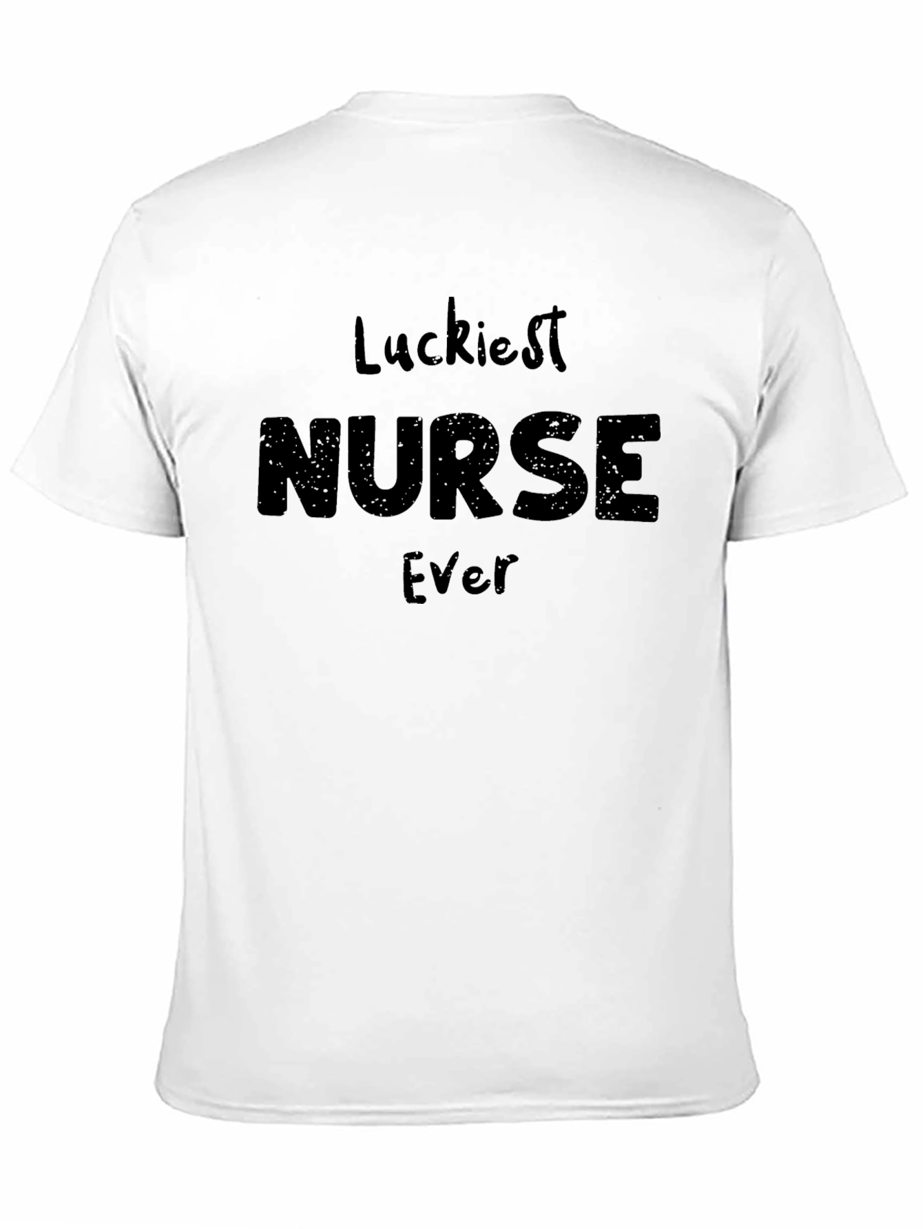 Luckiest Nurse Ever Graphic T-Shirt - Black