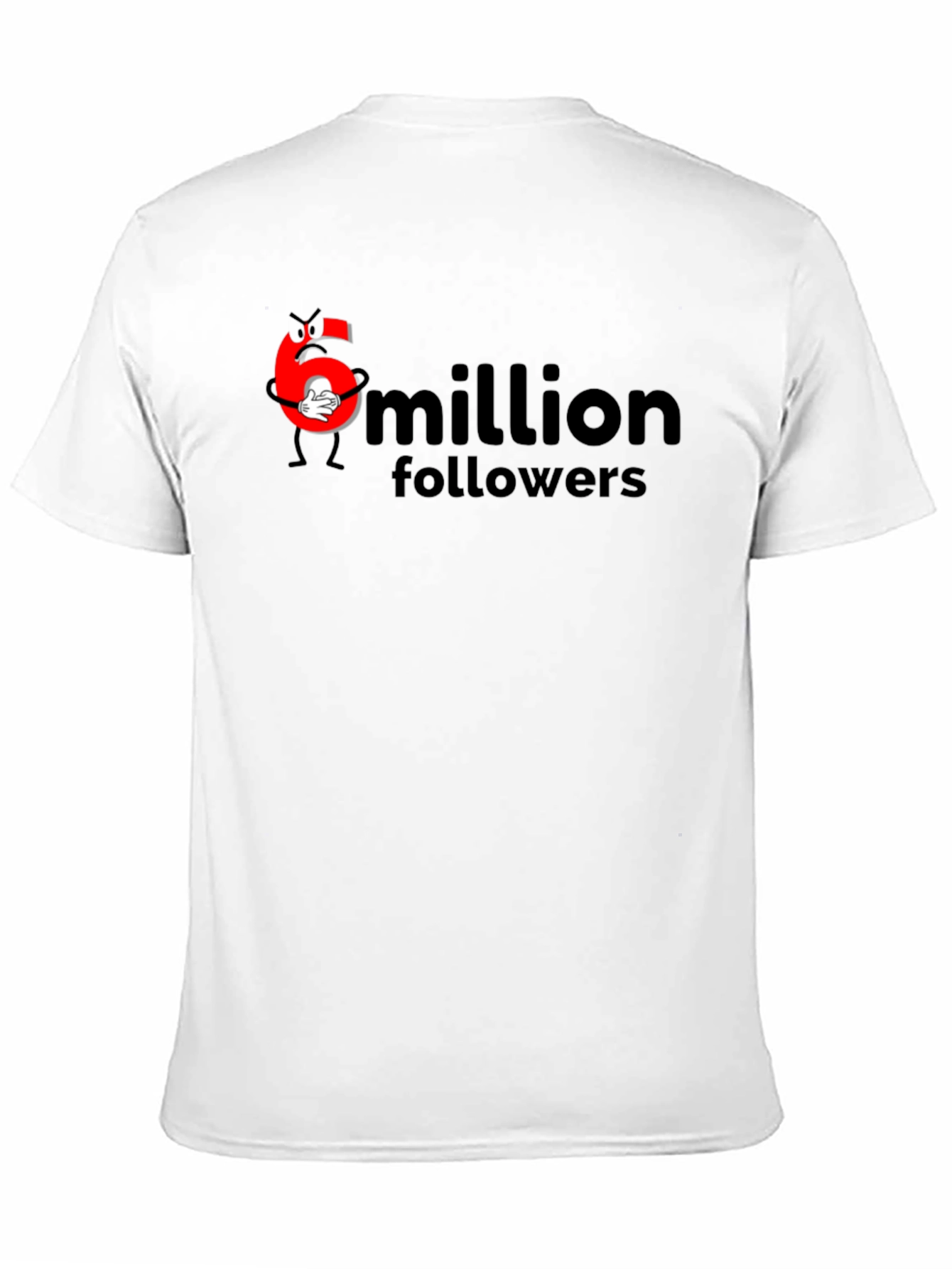 6 Million Followers Black T-Shirt