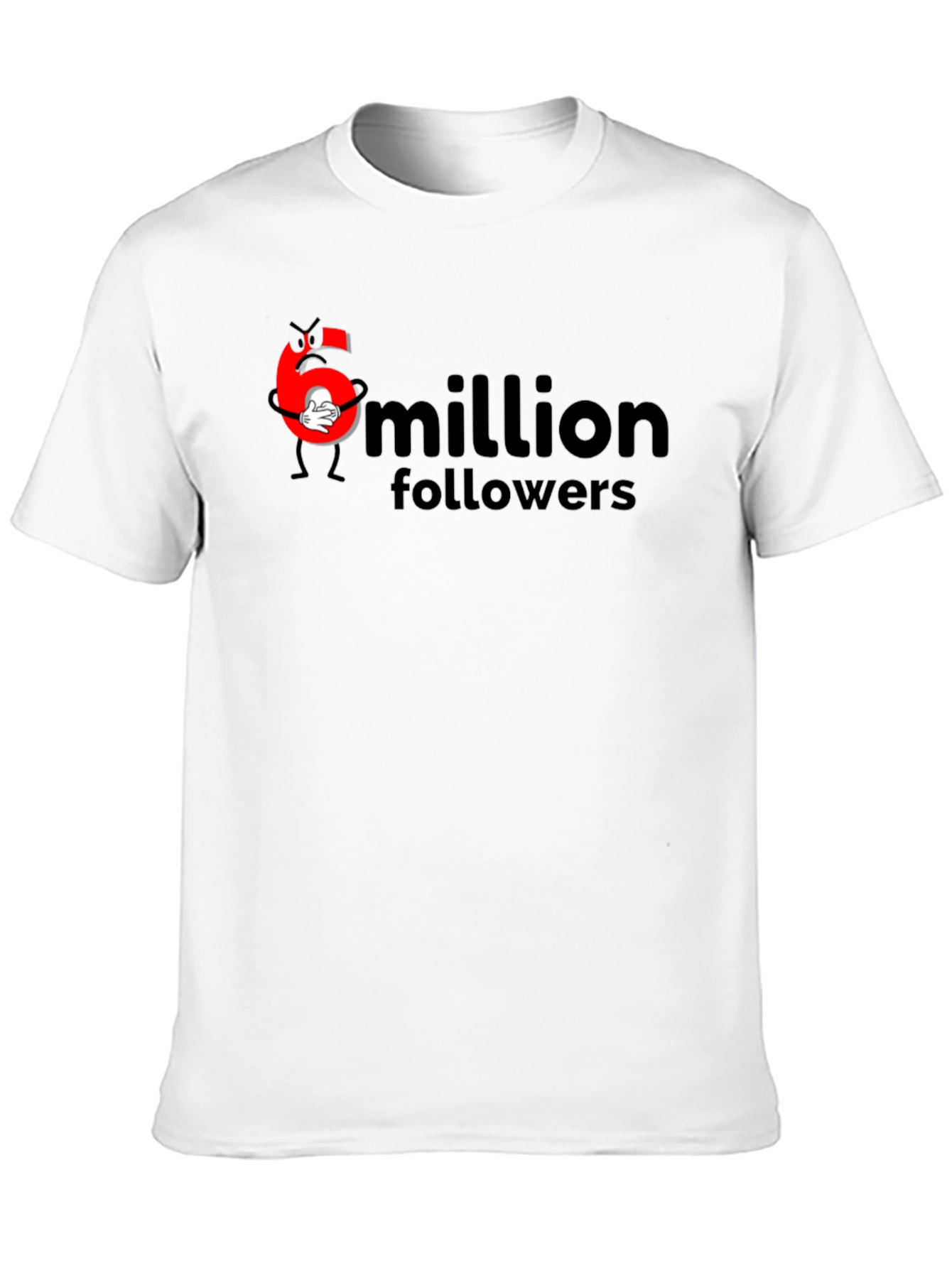 6 Million Followers Black T-Shirt