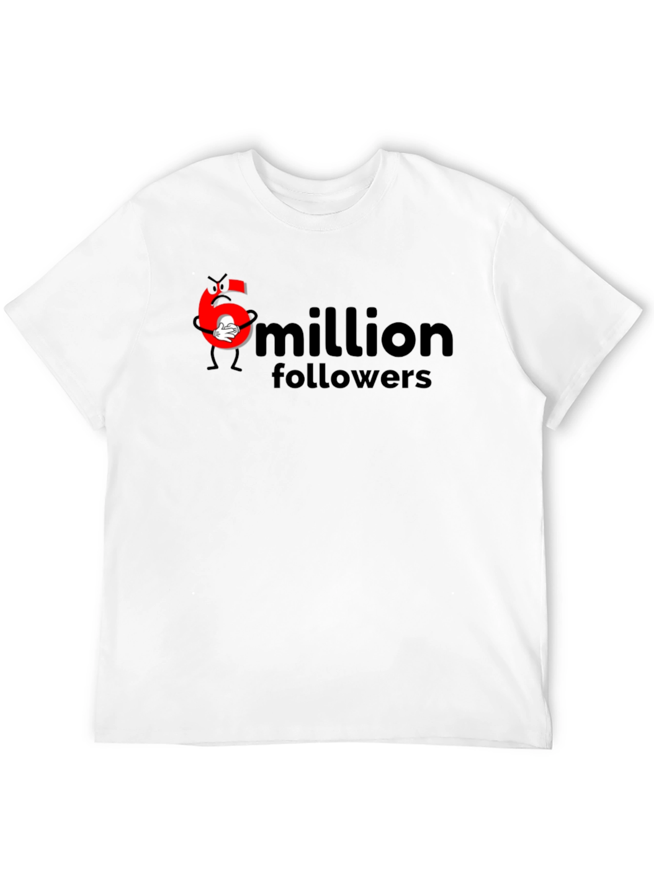 6 Million Followers Black T-Shirt