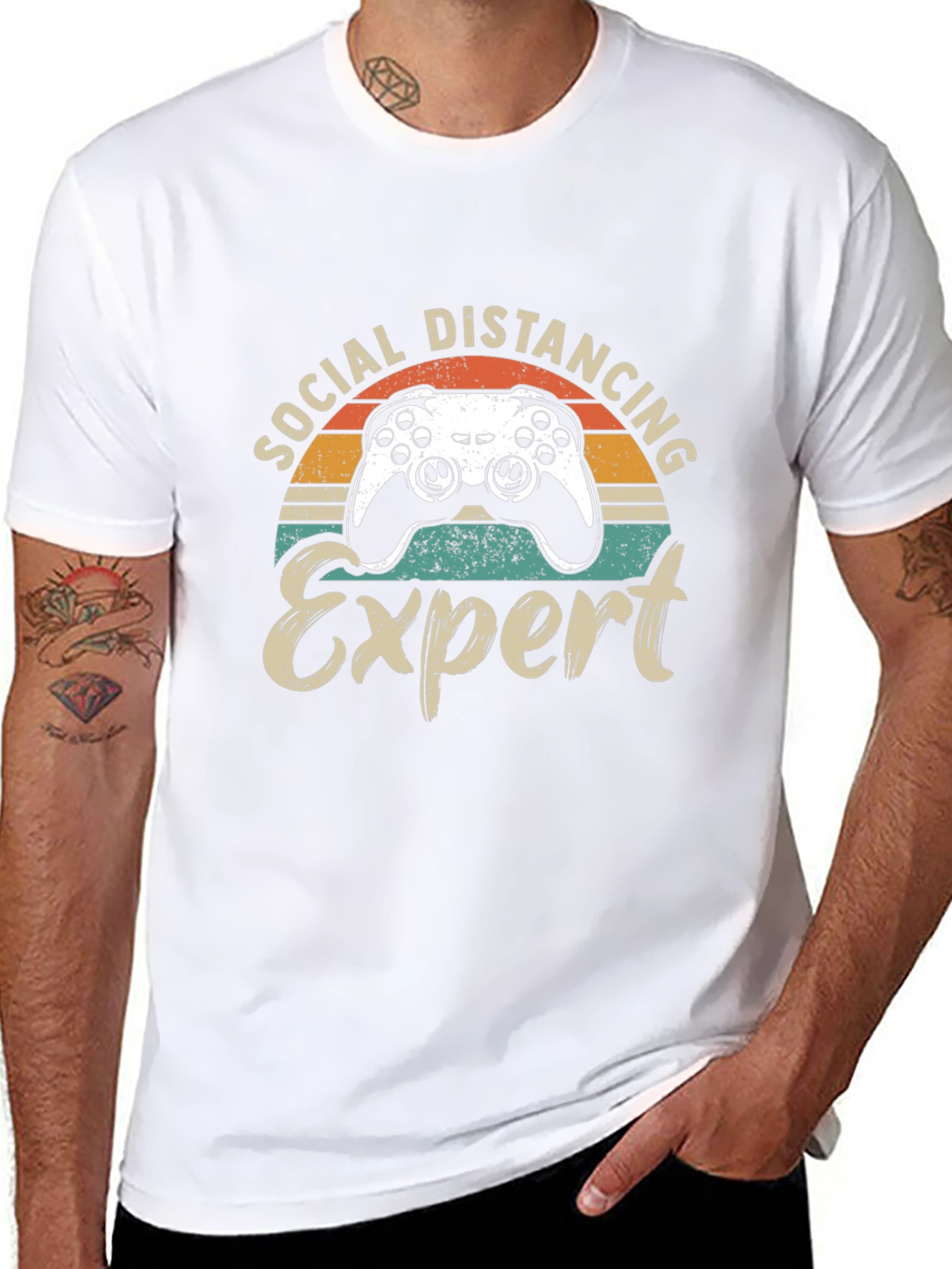 Social Distancing Expert Gamer T-Shirt