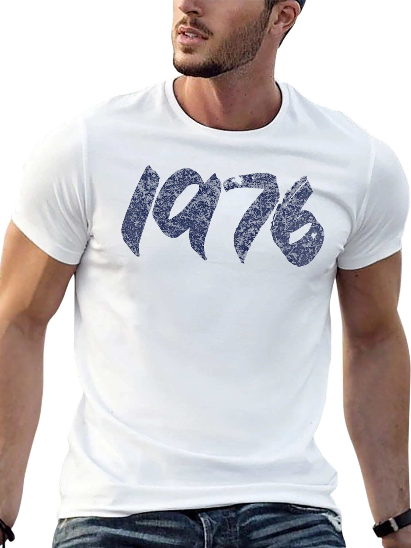1976 Graphic Tee - Black Cotton T-Shirt