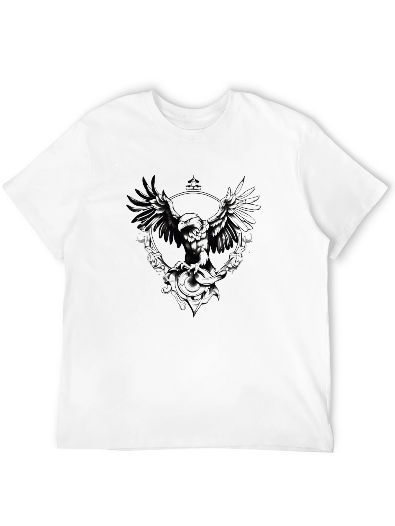 Raven Graphic T-Shirt - Premium Black Cotton Tee