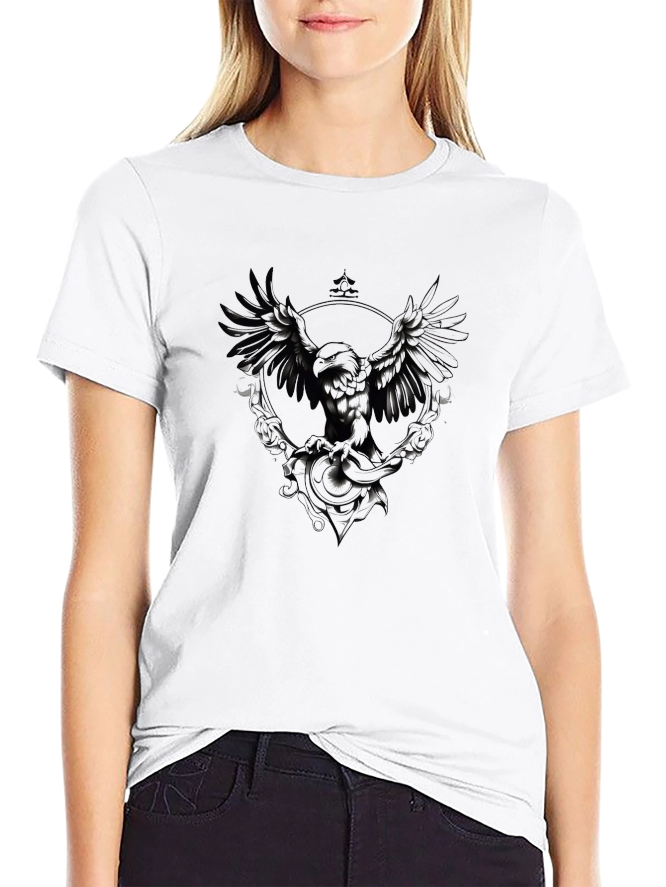 Raven Graphic T-Shirt - Premium Black Cotton Tee