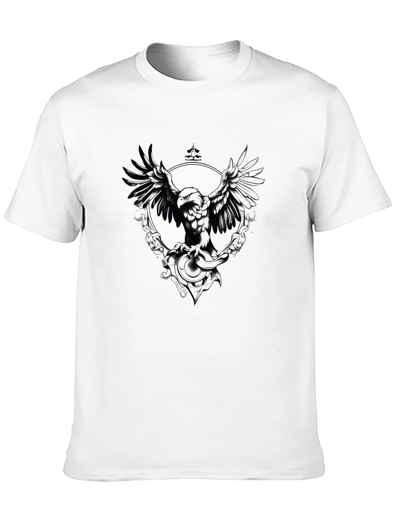 Raven Graphic T-Shirt - Premium Black Cotton Tee