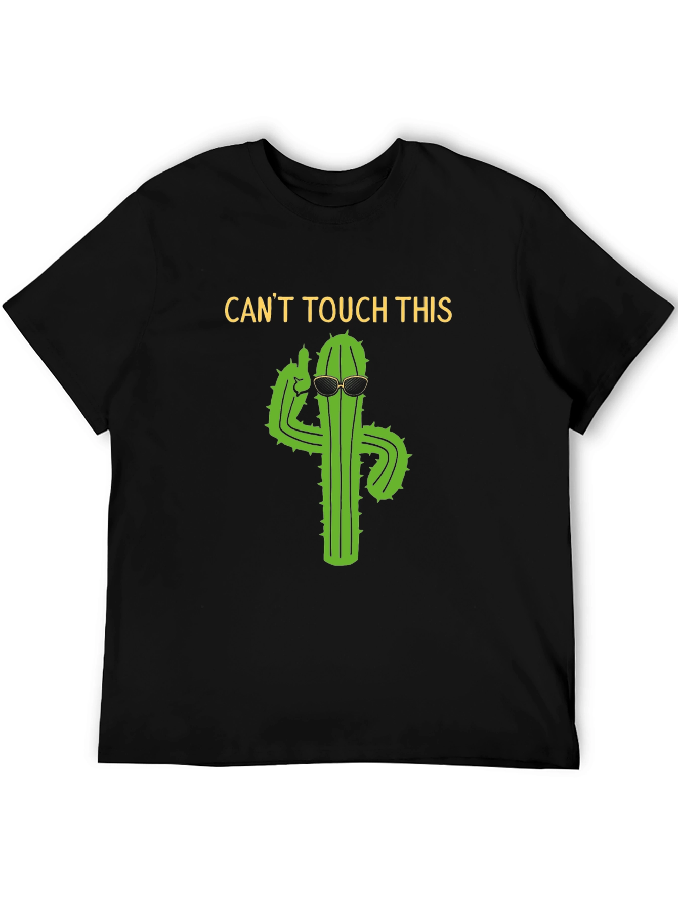 Cant Touch This Cactus Black T-Shirt