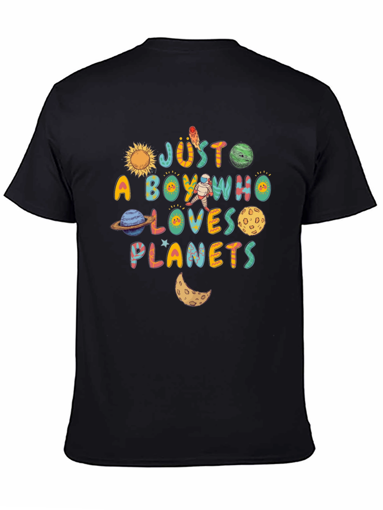 Just A Boy Who Loves Planets Graphic T-Shirt