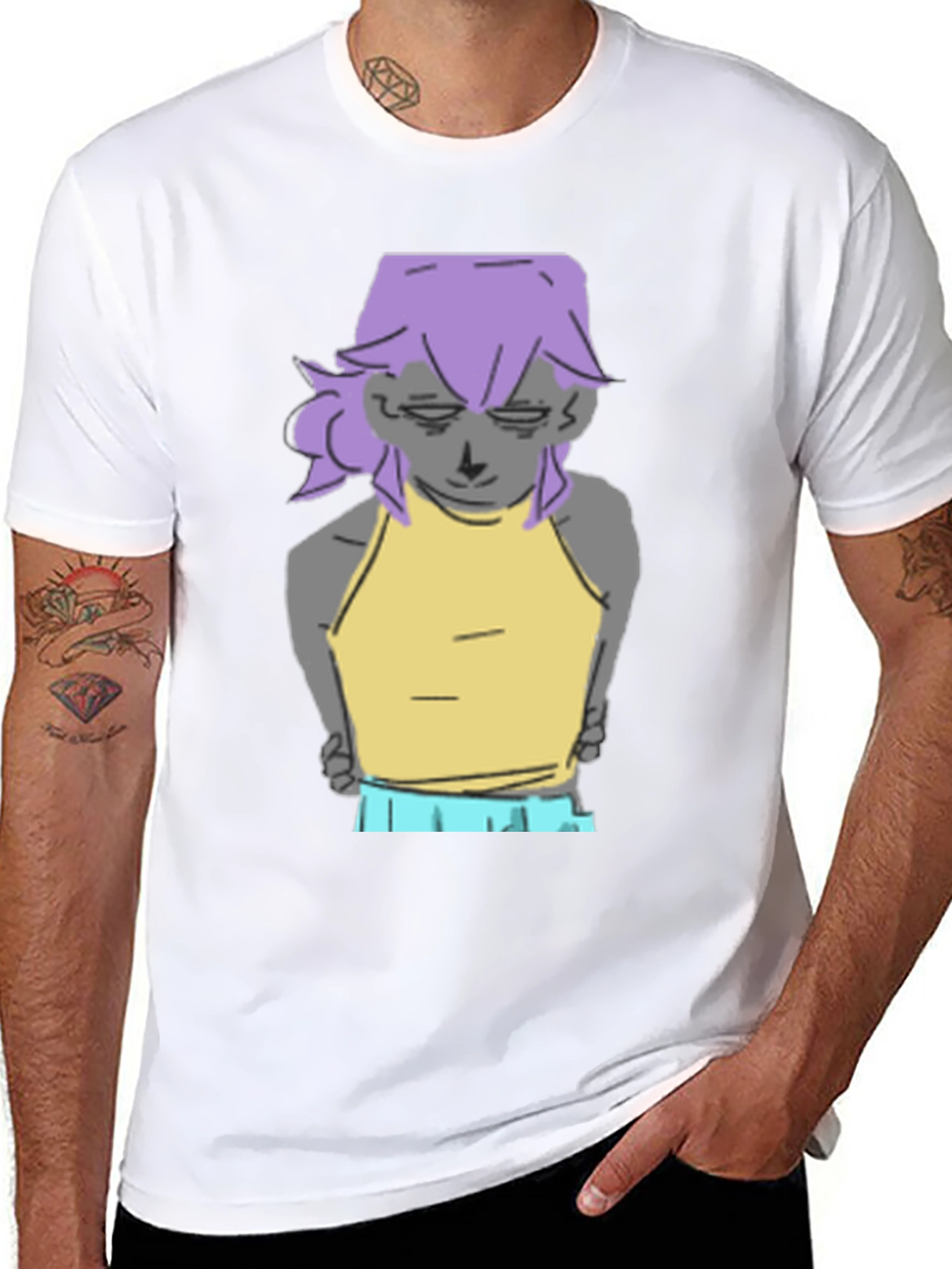 Cool Cartoon Graphic Tee - Black Unisex T-Shirt