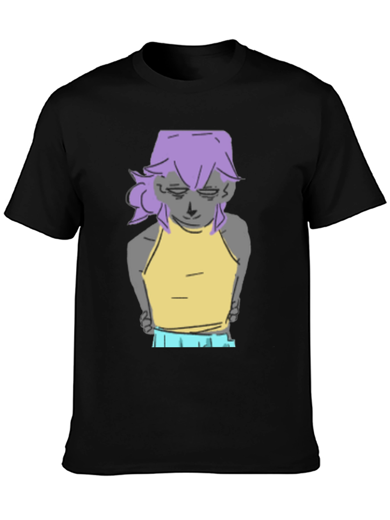 Cool Cartoon Graphic Tee - Black Unisex T-Shirt