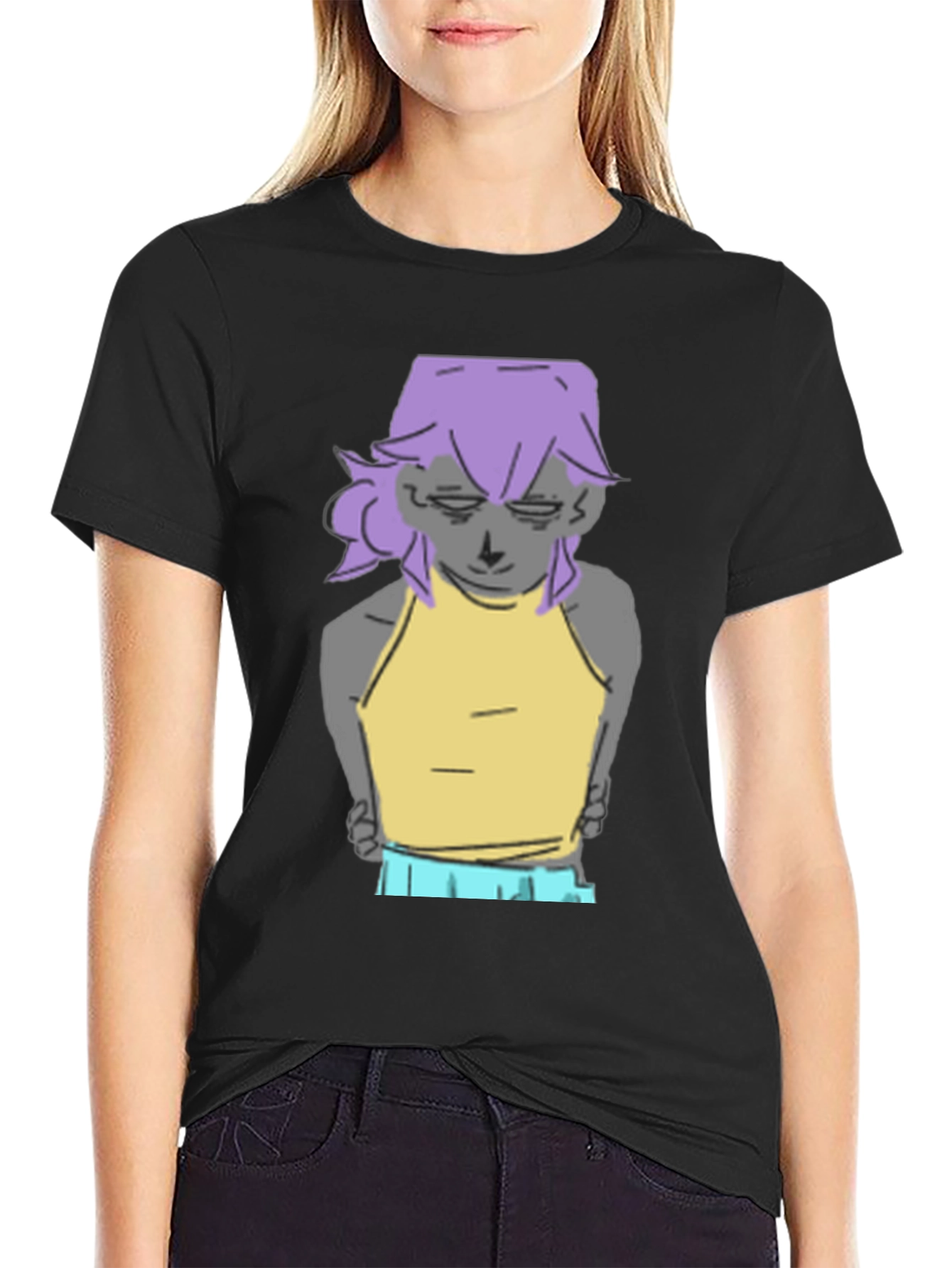 Cool Cartoon Graphic Tee - Black Unisex T-Shirt