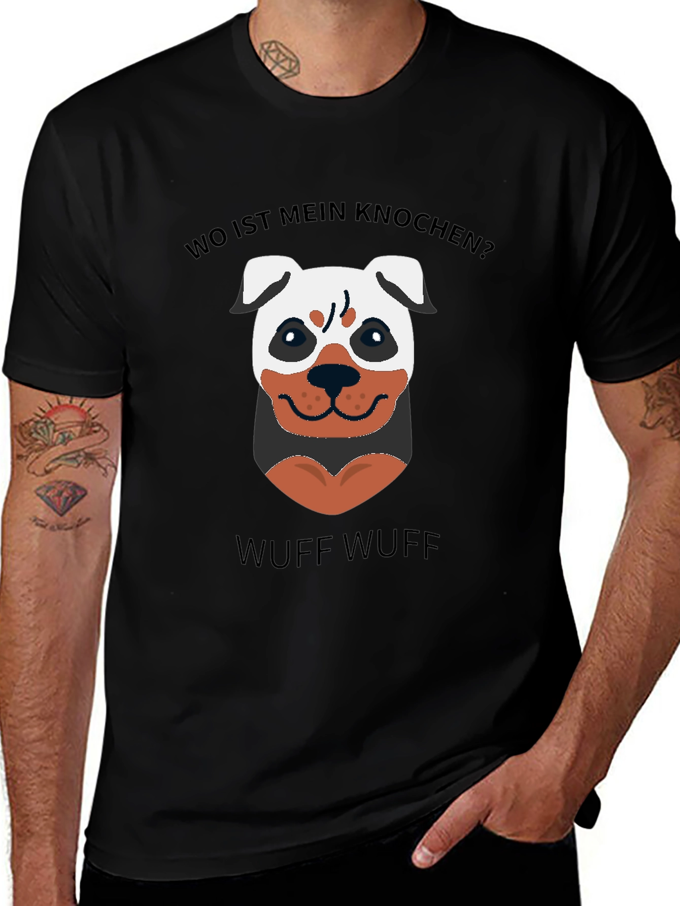 Wo Ist Mein Knochen? Funny Dog T-Shirt