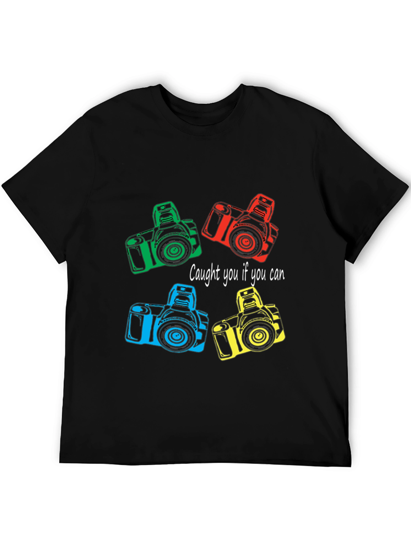 Caught You Camera Graphic Tee - Black