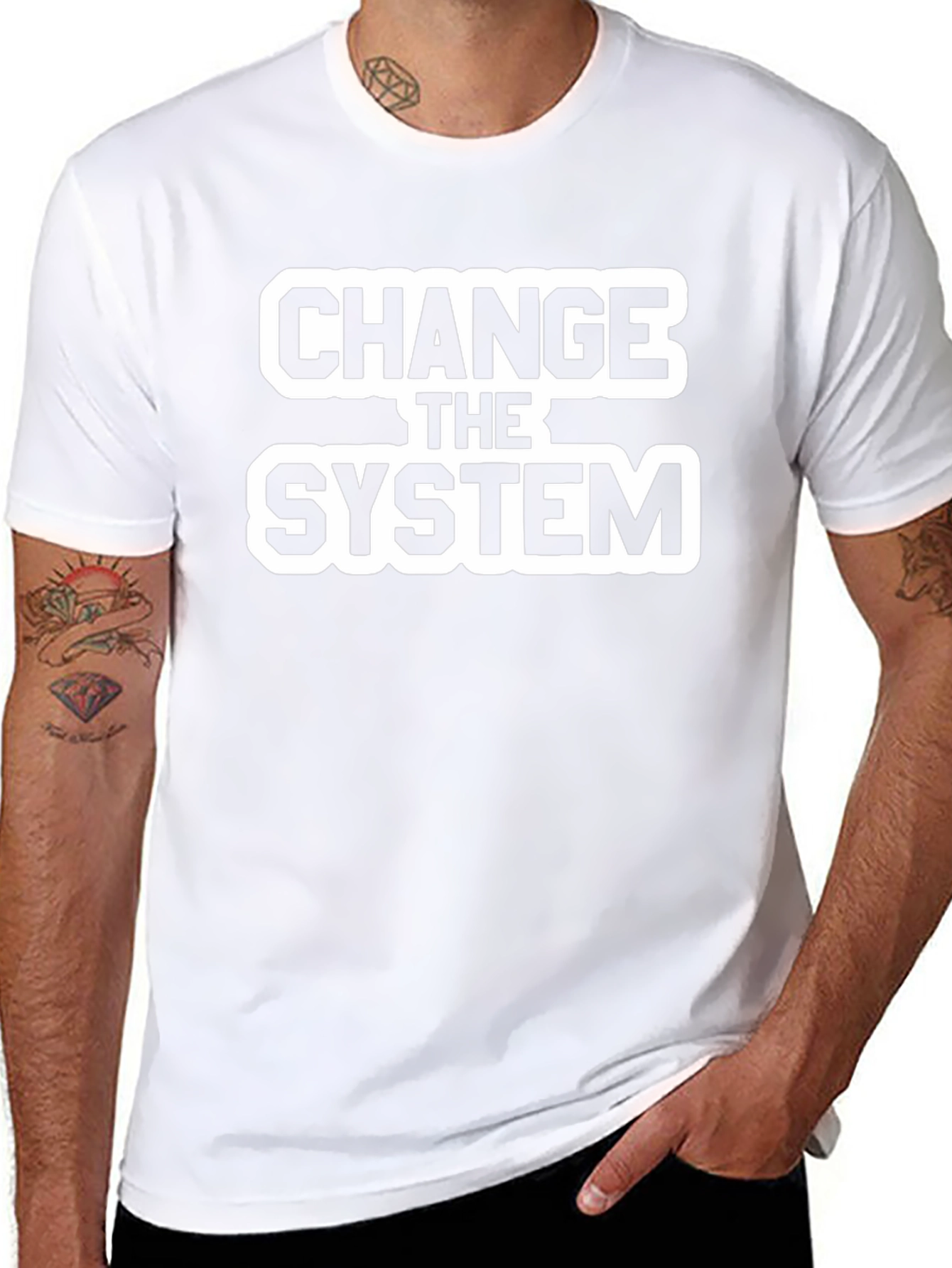 Change the System Graphic T-Shirt - Activism Statement Tee