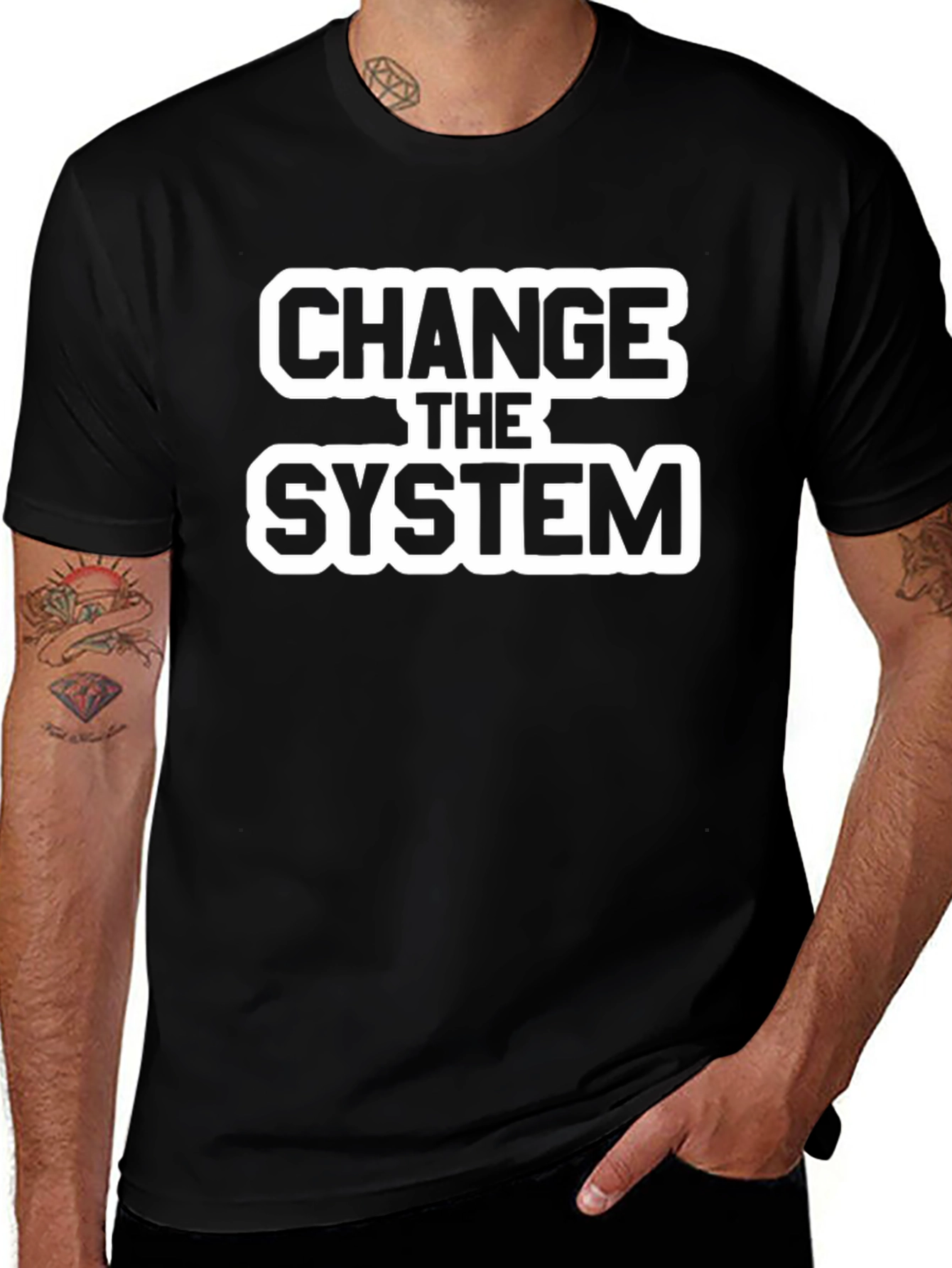 Change the System Graphic T-Shirt - Activism Statement Tee