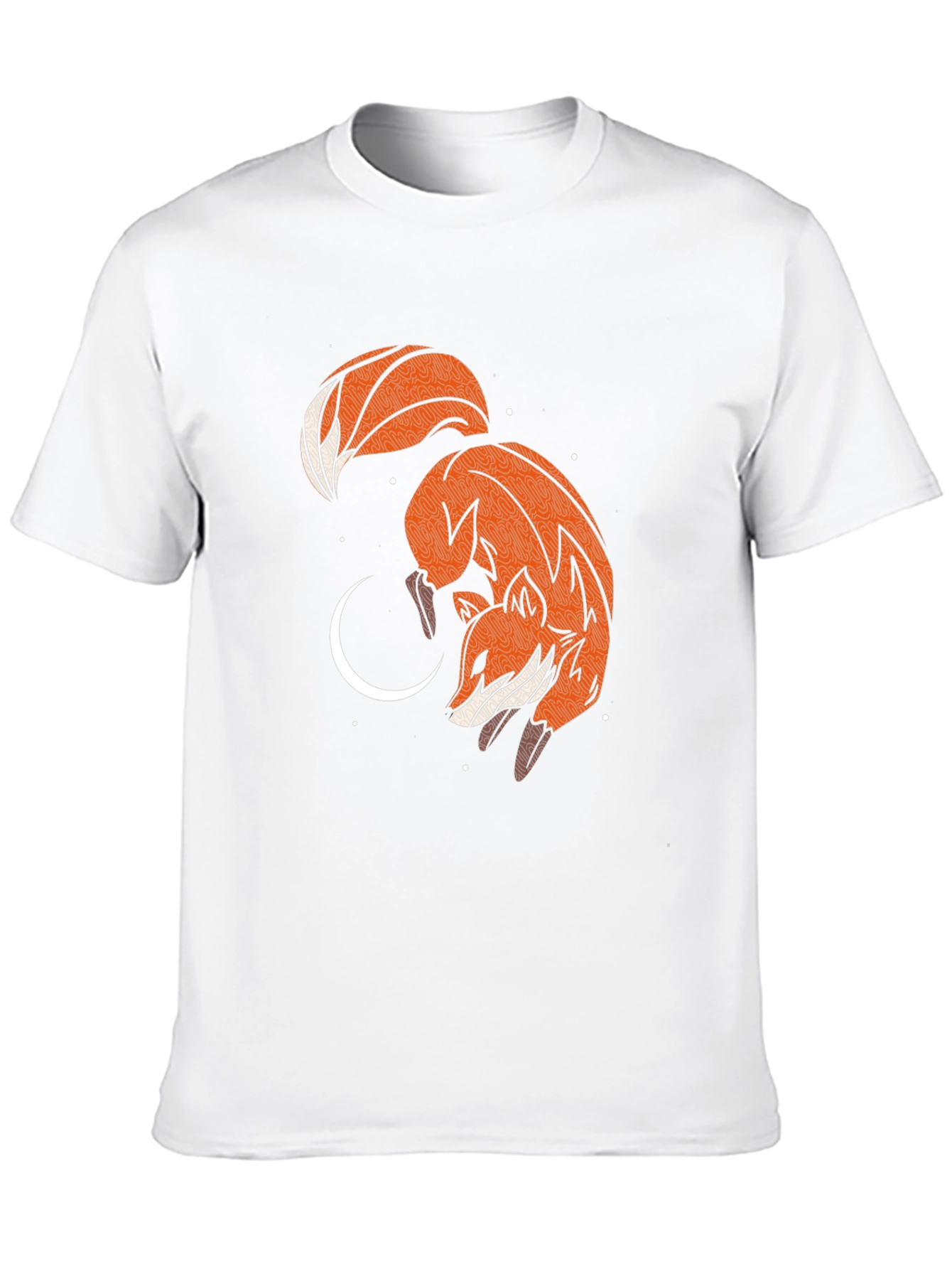 Fox & Moon Graphic Tee - Black Cotton Blend