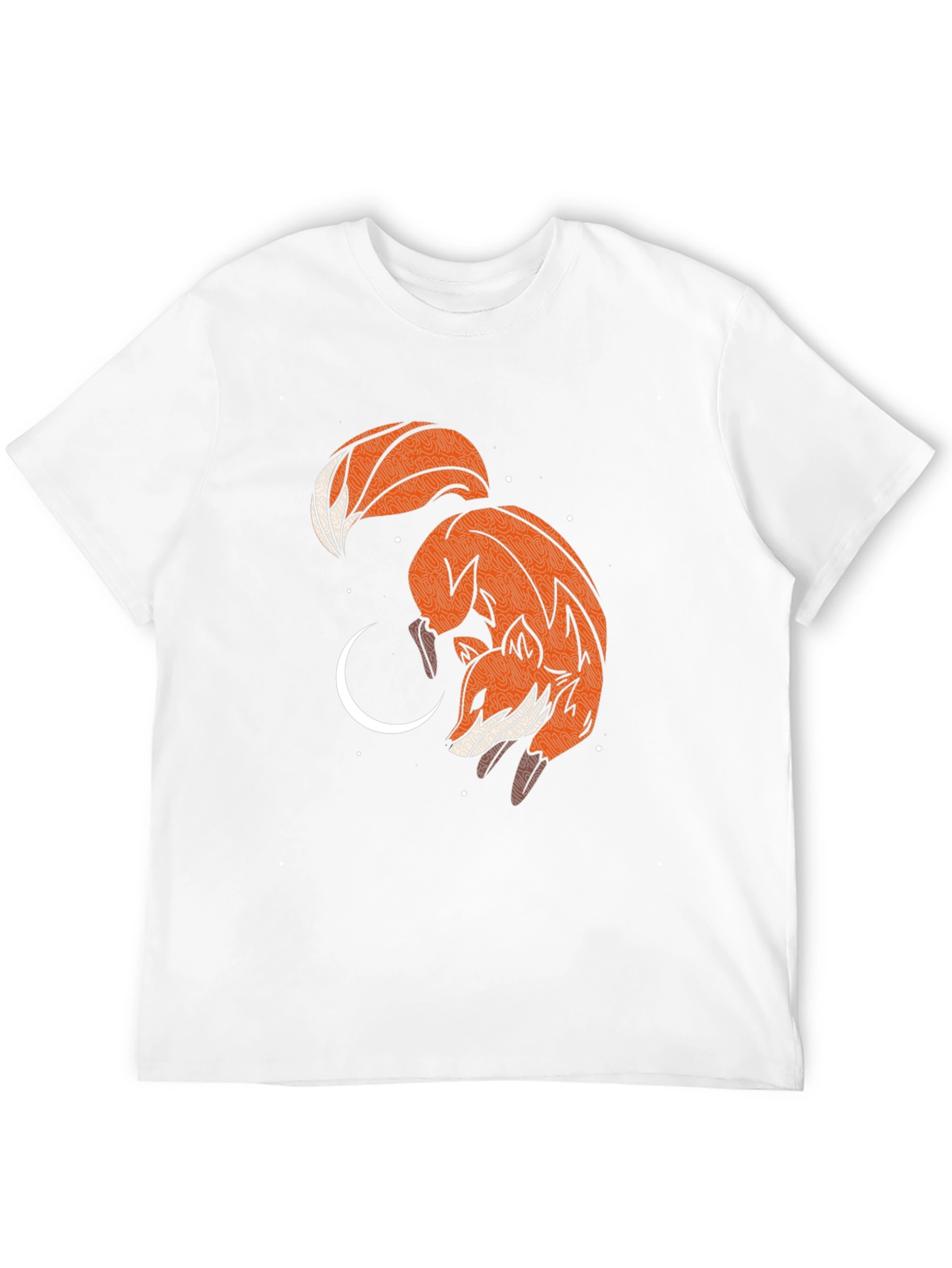 Fox & Moon Graphic Tee - Black Cotton Blend