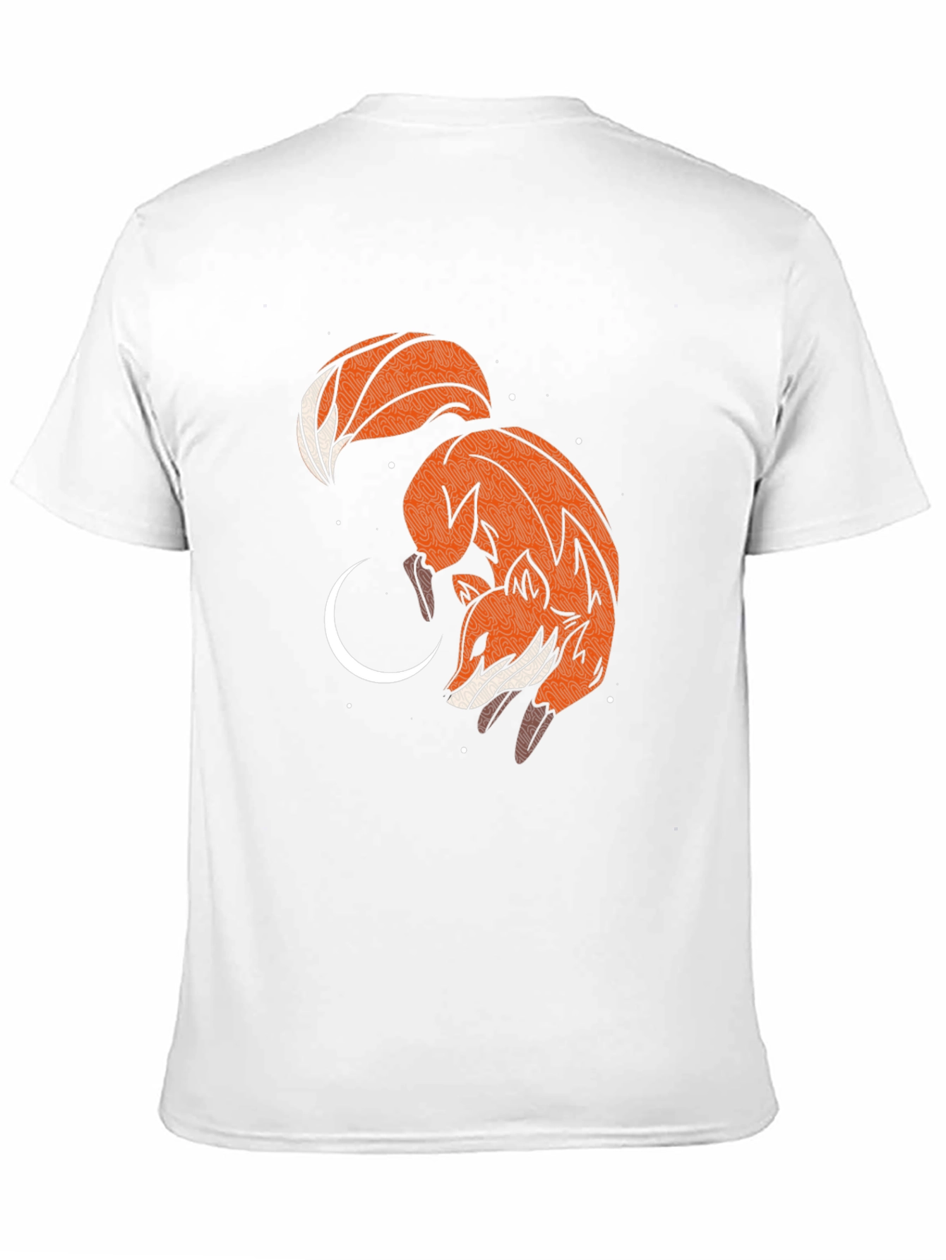 Fox & Moon Graphic Tee - Black Cotton Blend