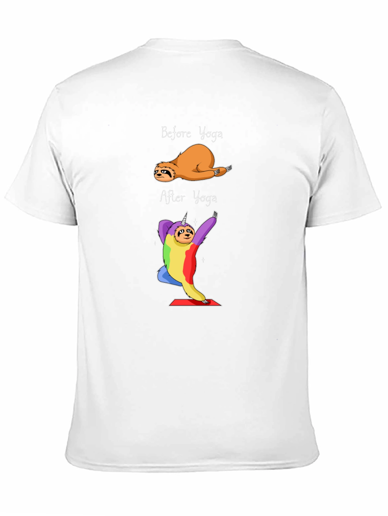 Yoga Sloth Graphic Tee - Black Cotton T-Shirt