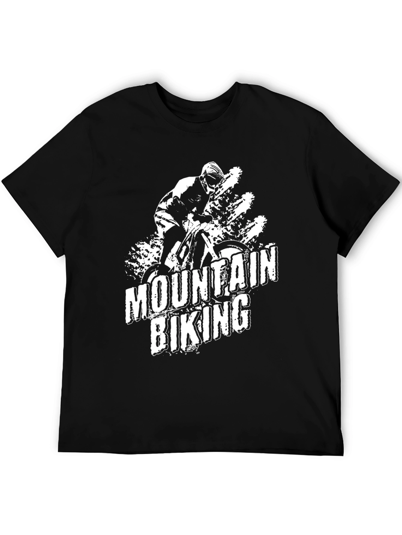 Mountain Biking T-Shirt - Black Cotton Tee
