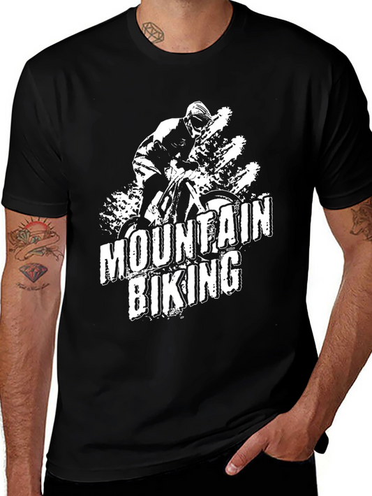 Mountain Biking T-Shirt - Black Cotton Tee