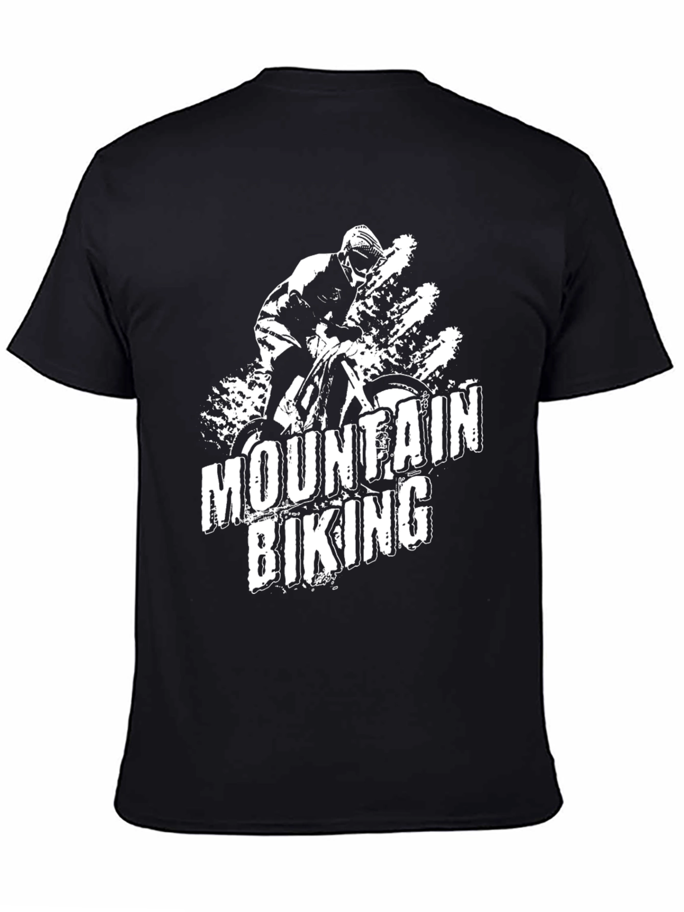 Mountain Biking T-Shirt - Black Cotton Tee