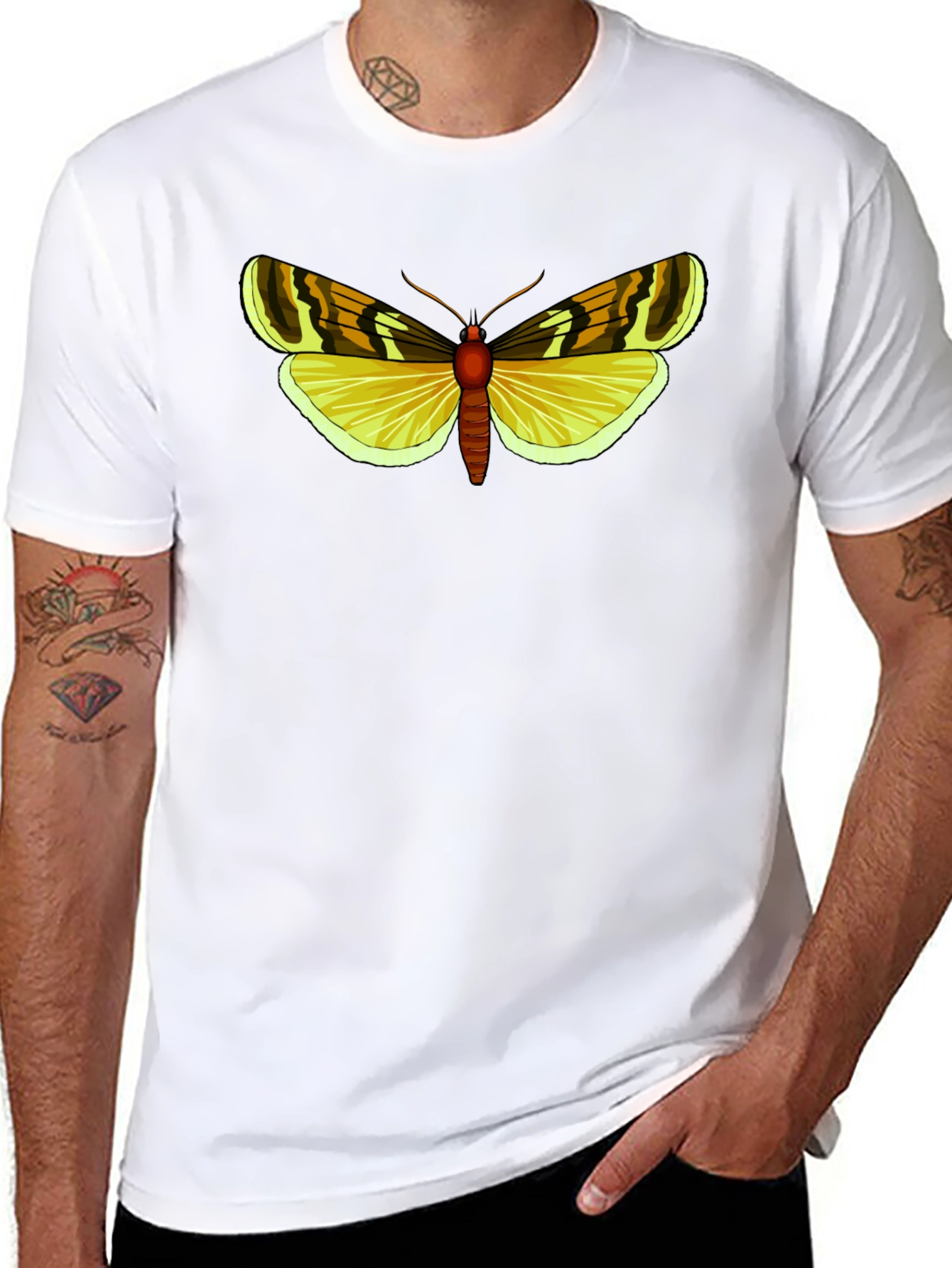 Butterfly Graphic Tee - Black Cotton Blend