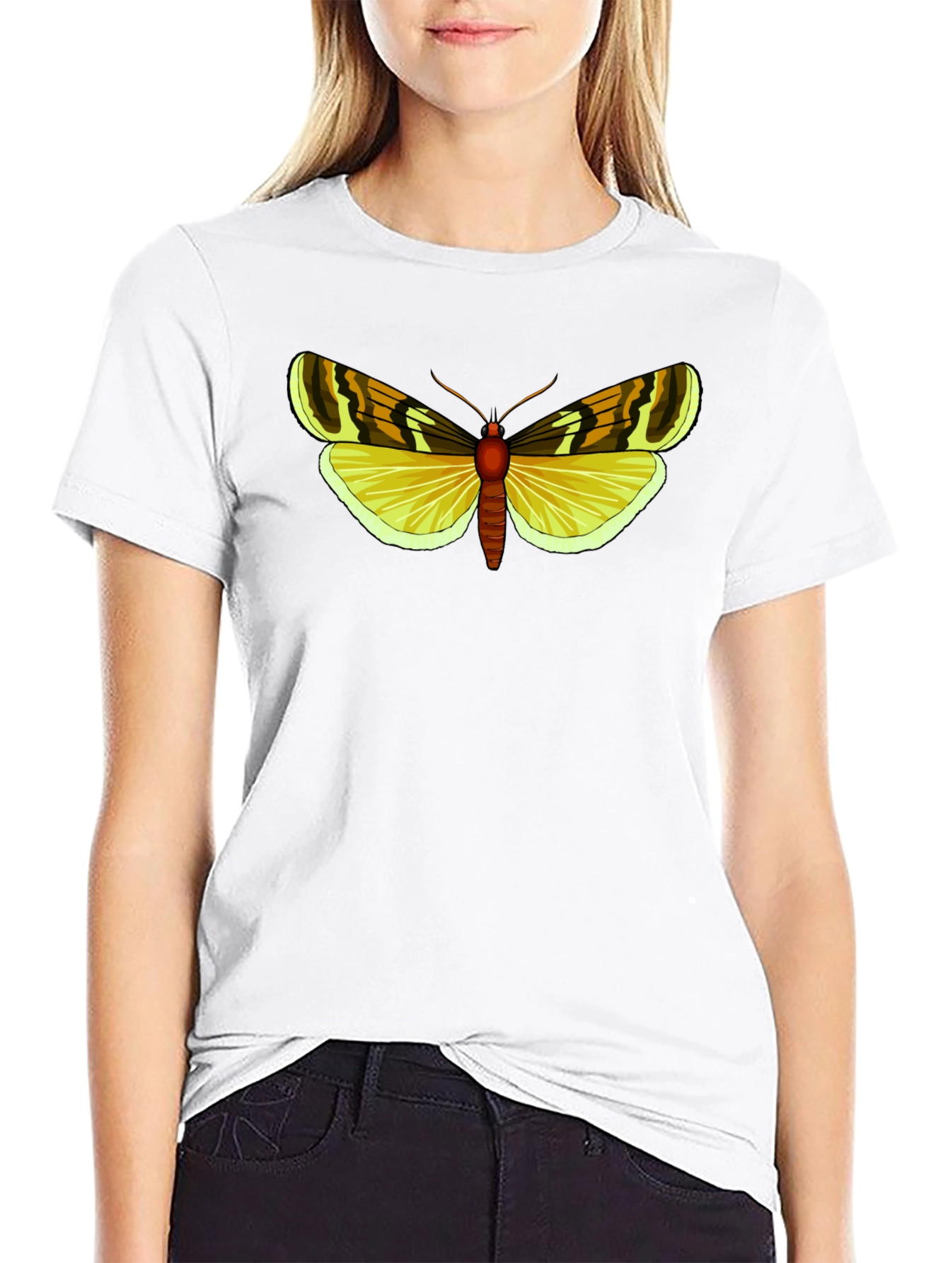 Butterfly Graphic Tee - Black Cotton Blend
