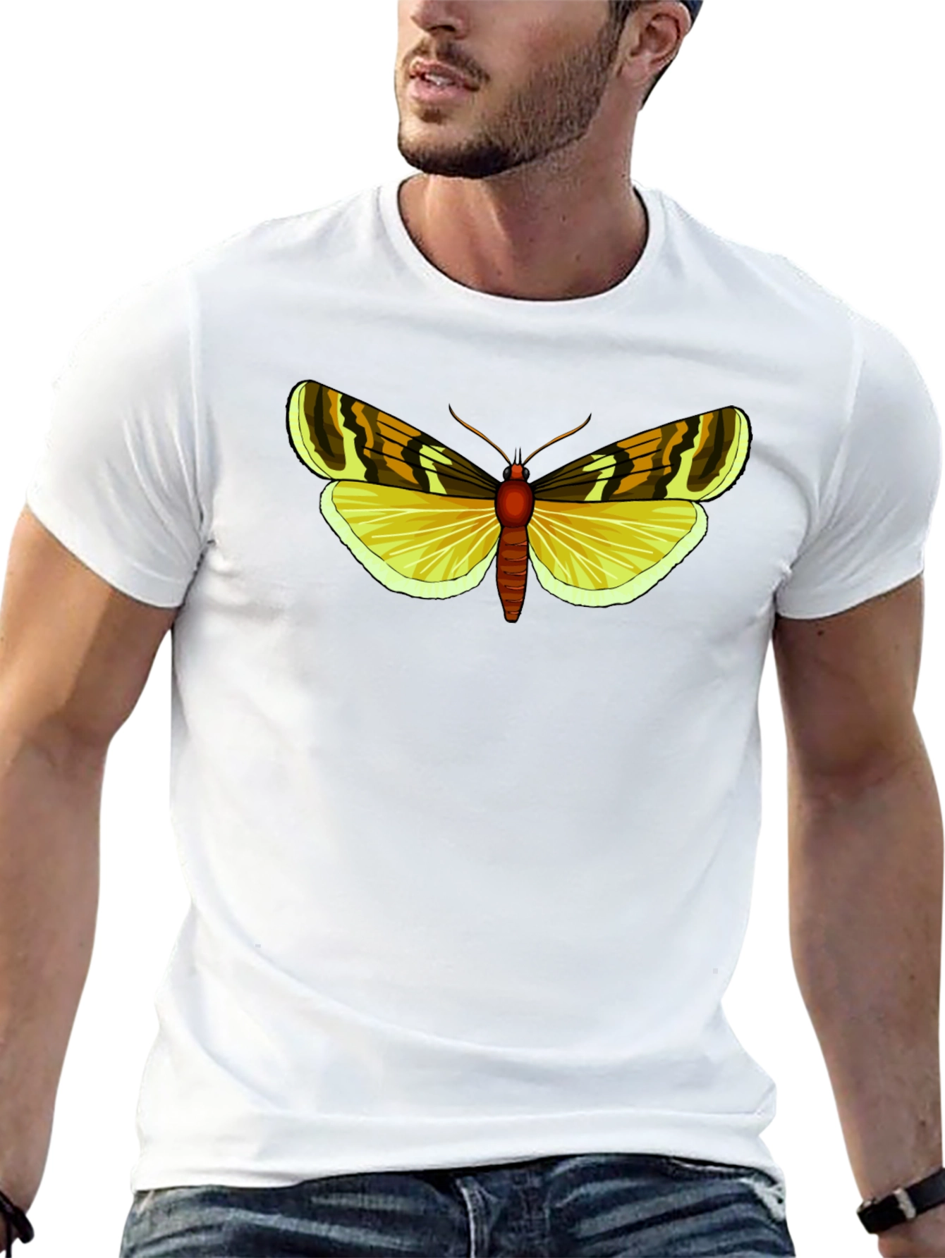 Butterfly Graphic Tee - Black Cotton Blend