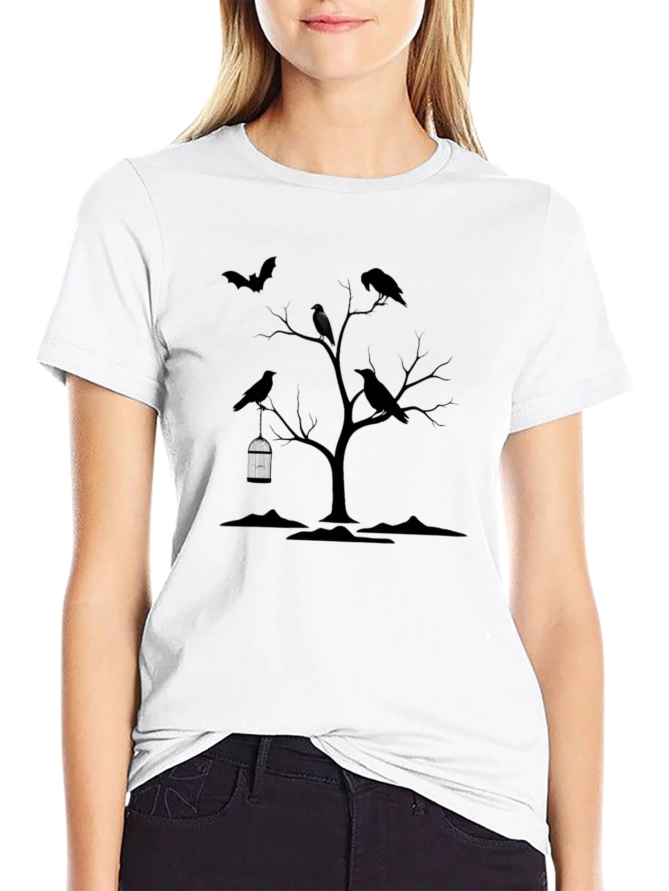Raven Tree Graphic T-Shirt